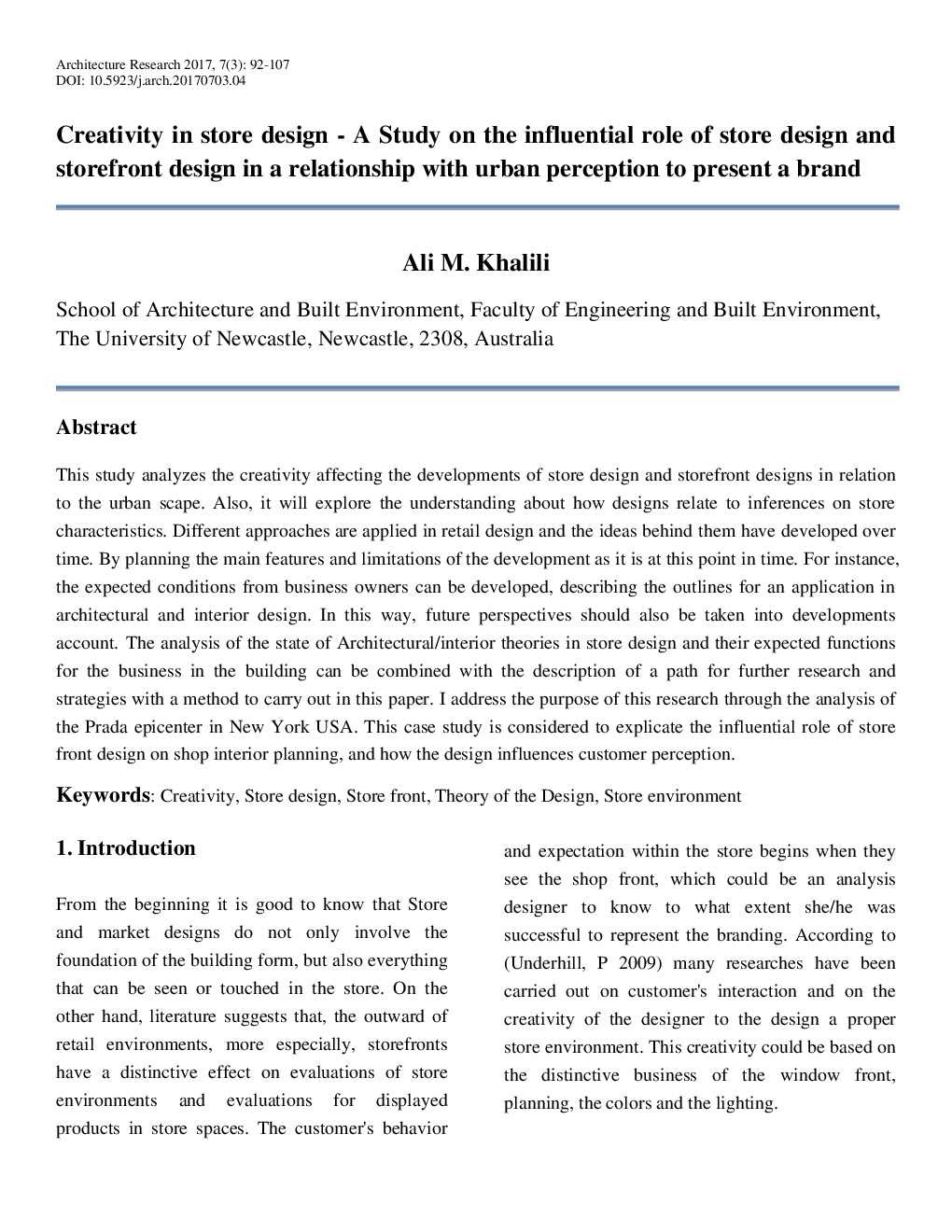 Creativity In Store Design - A Study On The Influential Role Of Store Design And Storefront Design In A Relationship With Urban Perception To Present A Brand - Page 2