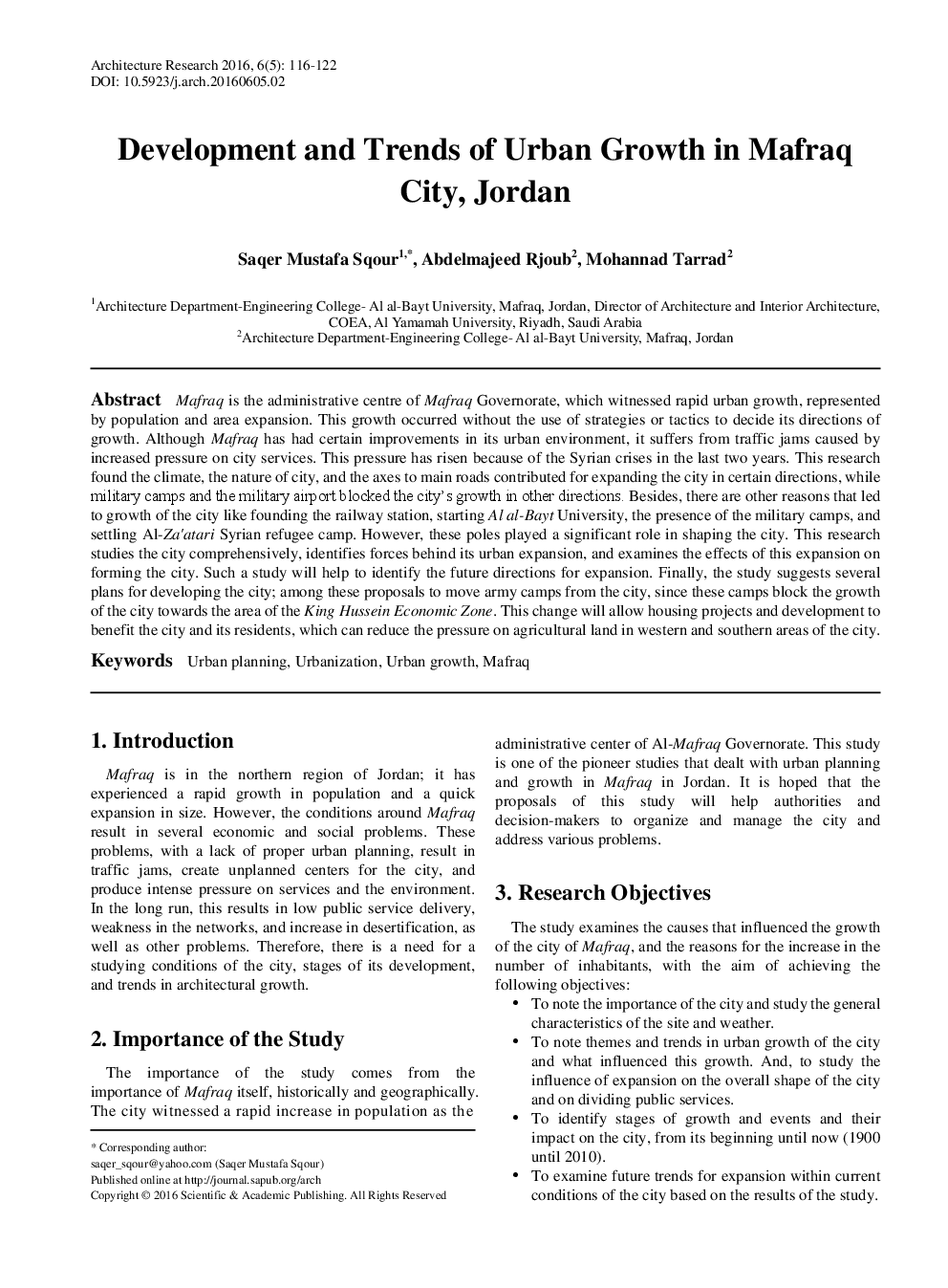 Development And Trends Of Urban Growth In Mafraq City, Jordan - Page 2