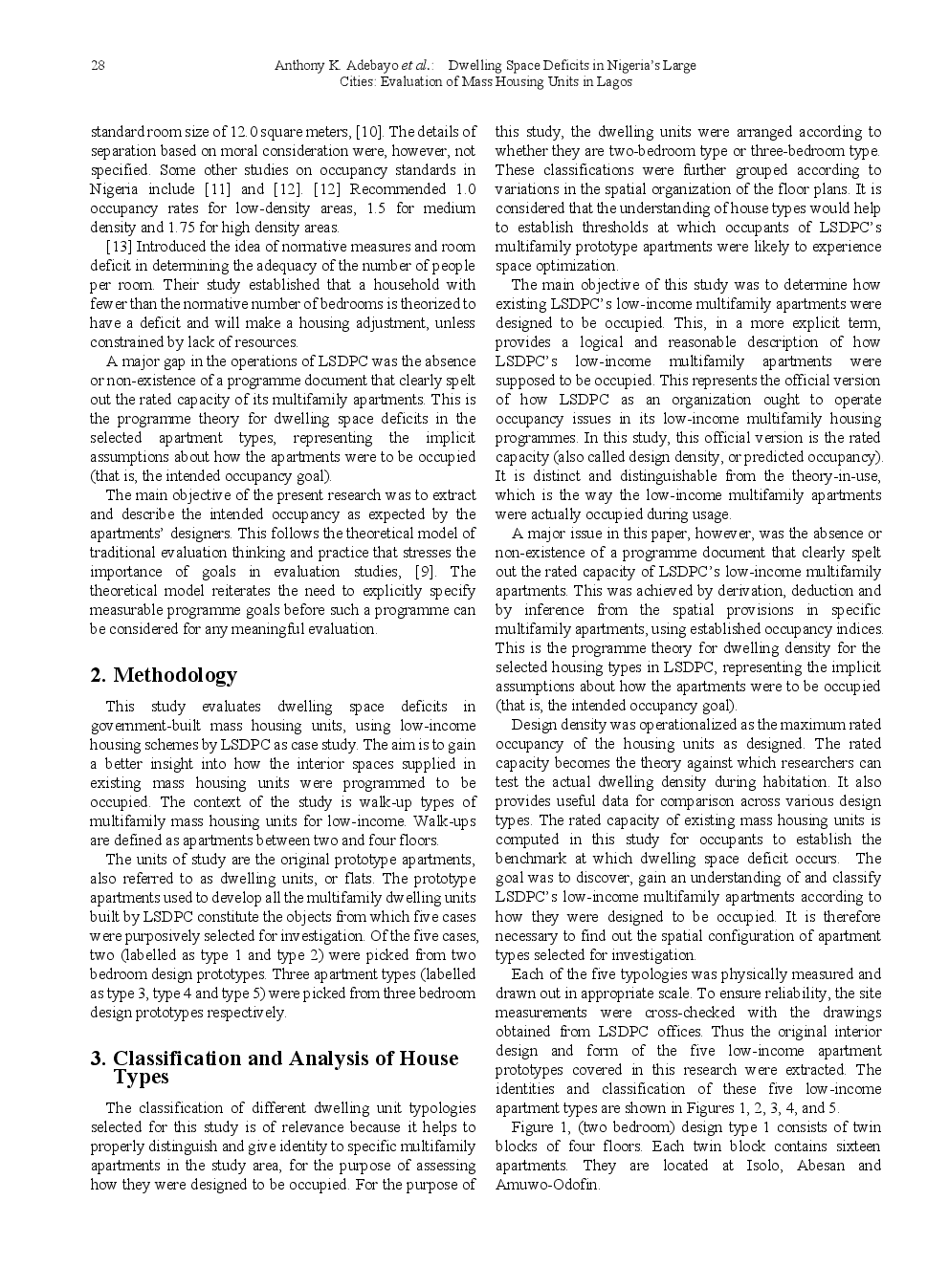 Dwelling Space Deficits In Nigeria’s Large Cities Evaluation Of Mass Housing Units In Lagos - Page 3