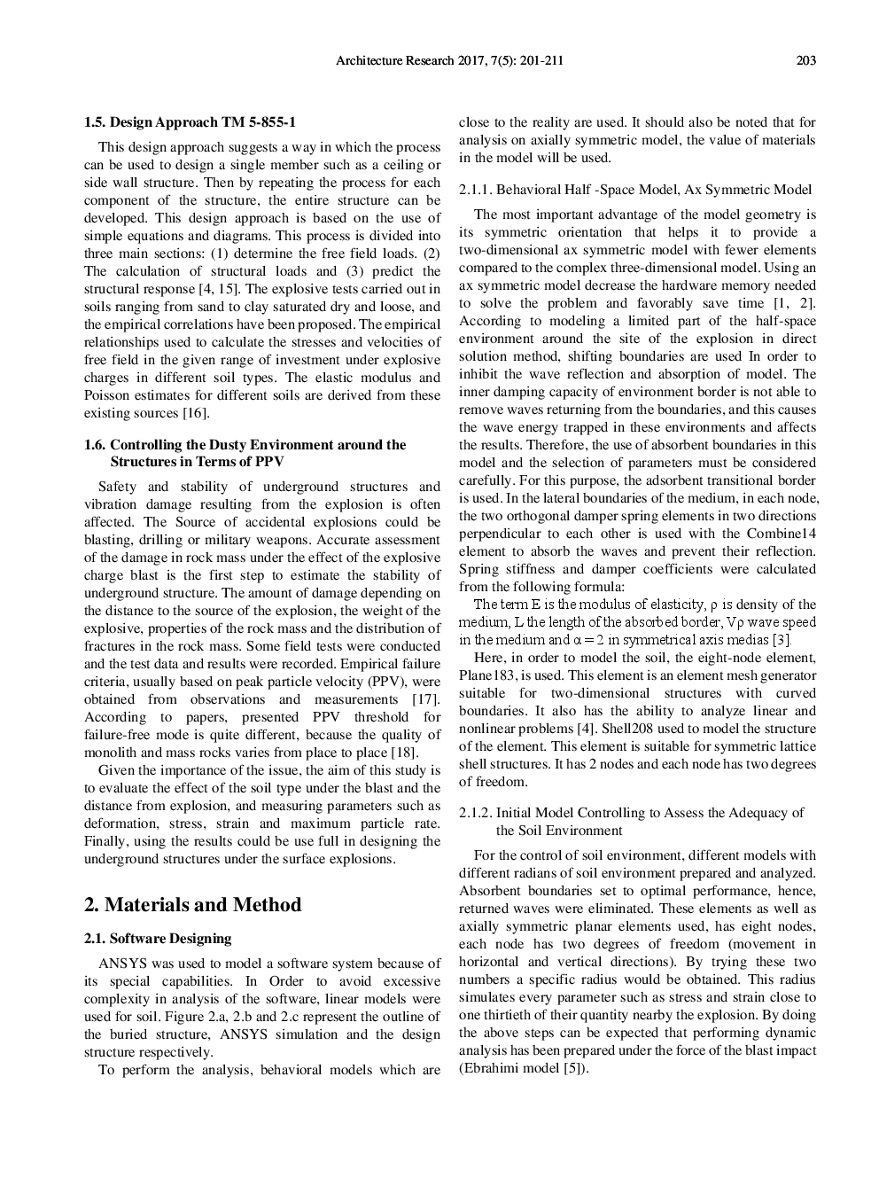 Effect Of The Type Of Soil On The Design Criteria Of Horseshoe Shape Concrete Structures Under The Surface Blast - Page 4