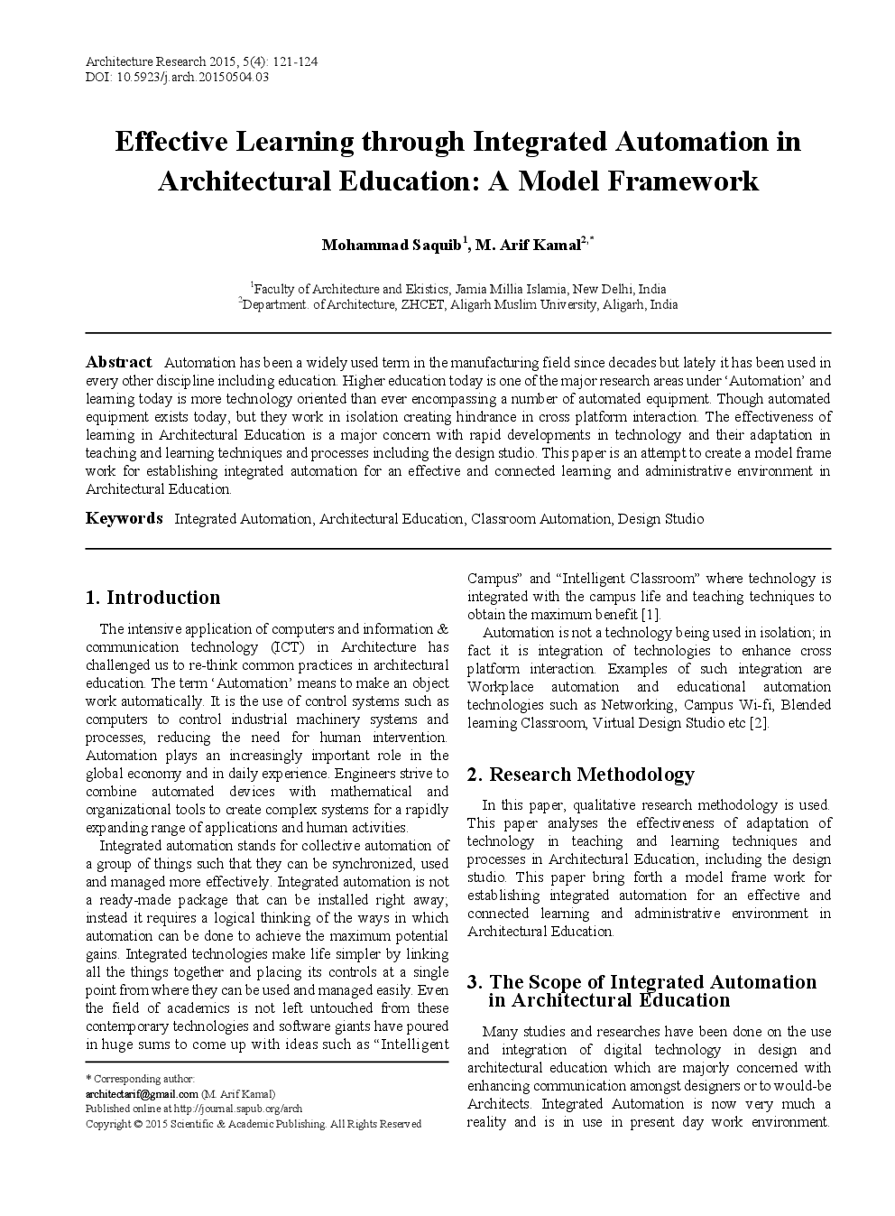 Effective Learning Through Integrated Automation In Architectural Education A Model Framework - Page 2