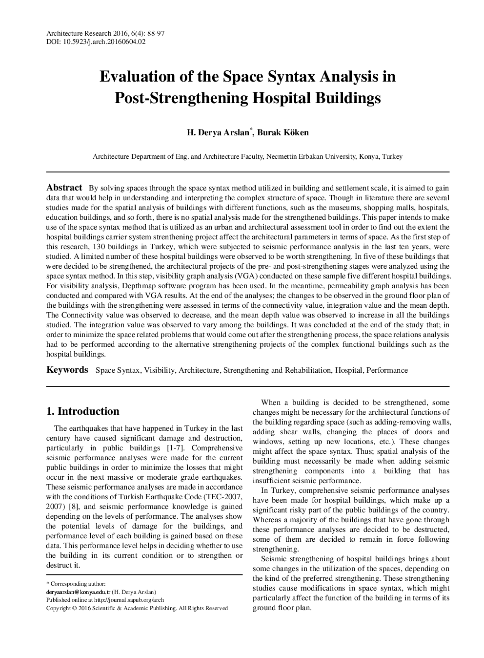 Evaluation Of The Space Syntax Analysis In Post-Strengthening Hospital Buildings - Page 2