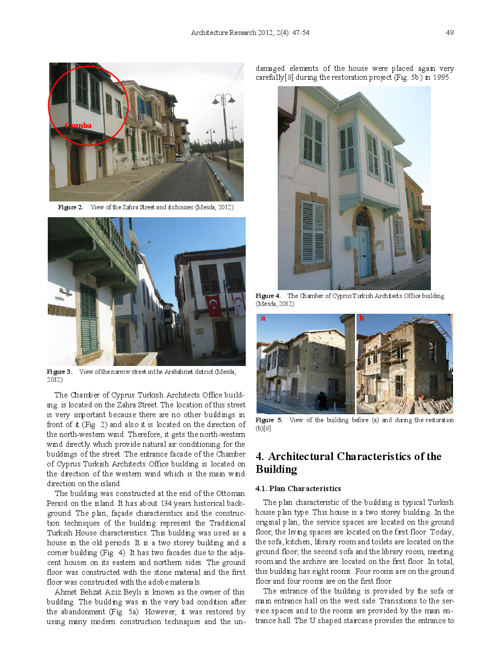 Heat Transfer Coefficient Analysis Of The Chamber Of Cyprus Turkish Architects Office Building On The Zahra Street In The Walled City Of Nicosia In Cyprus - Page 4