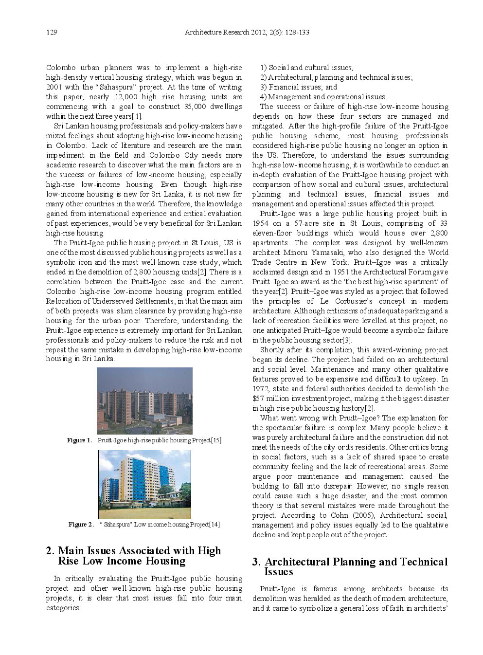 High Density High Rise Vertical Living For Low Income People In Colombo, Sri Lanka Learning From Pruitt-Igoe - Page 3