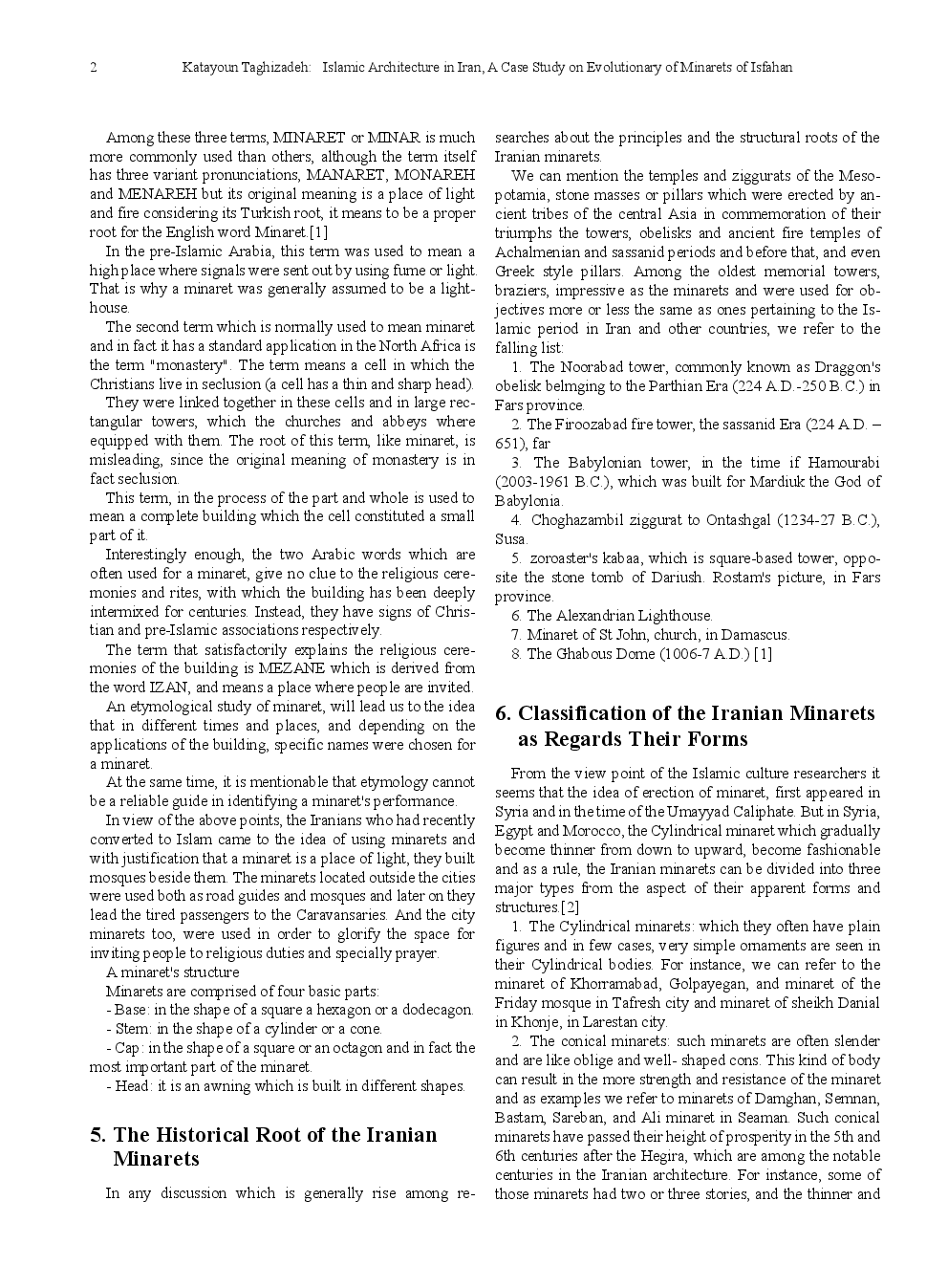 Islamic Architecture In Iran, A Case Study On Evolutionary Of Minarets Of Isfahan - Page 3