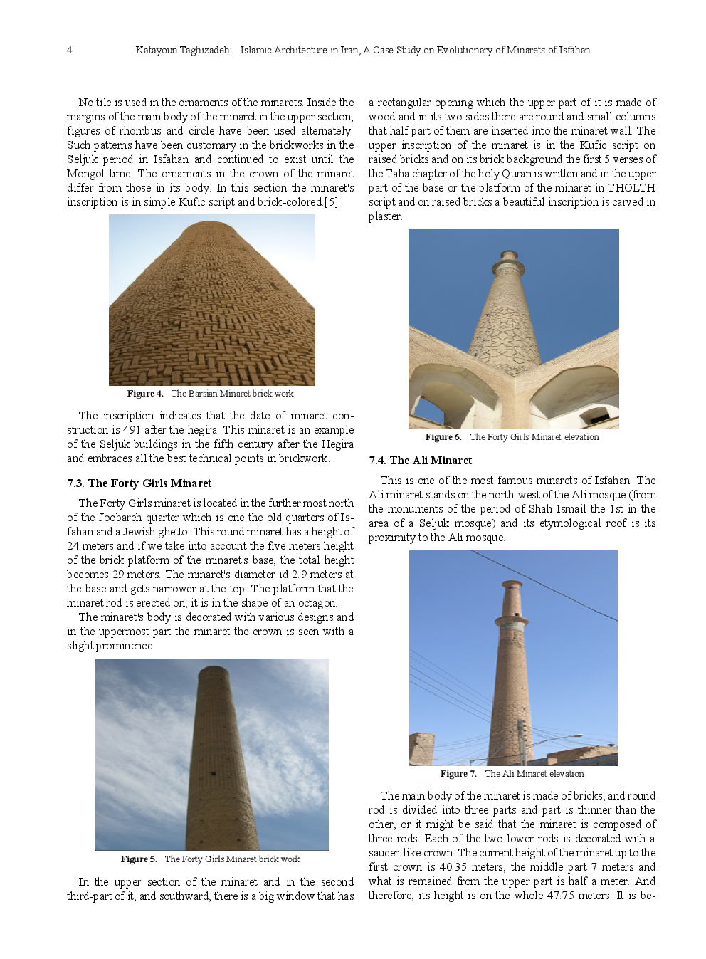 Islamic Architecture In Iran, A Case Study On Evolutionary Of Minarets Of Isfahan - Page 5
