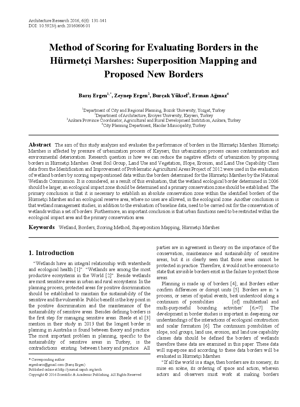 Method Of Scoring For Evaluating Borders In The Hürmetçi Marshes Superposition Mapping And Proposed New Borders - Page 2