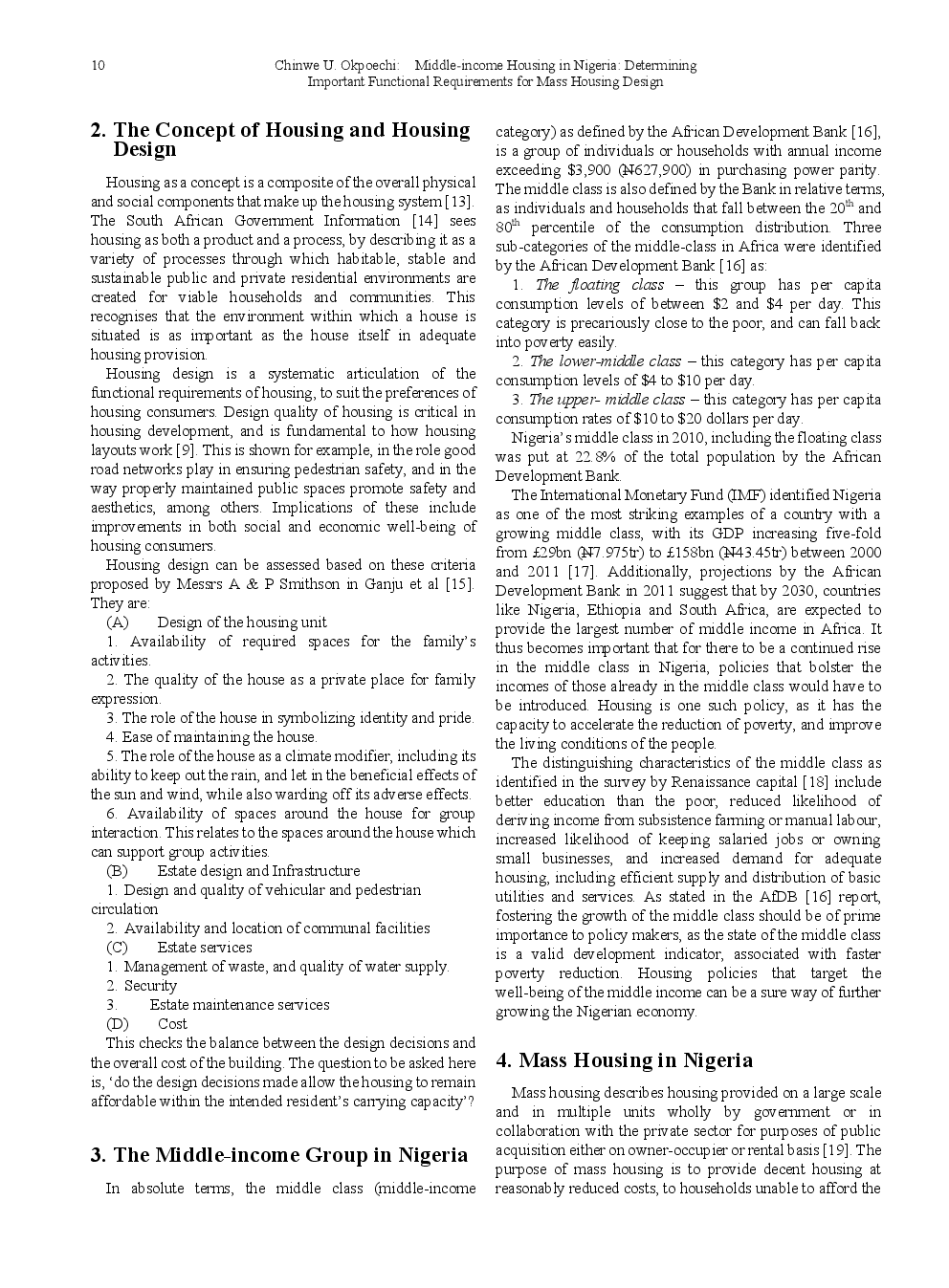 Middle-Income Housing In Nigeria Determining Important Functional Requirements For Mass Housing Design - Page 3