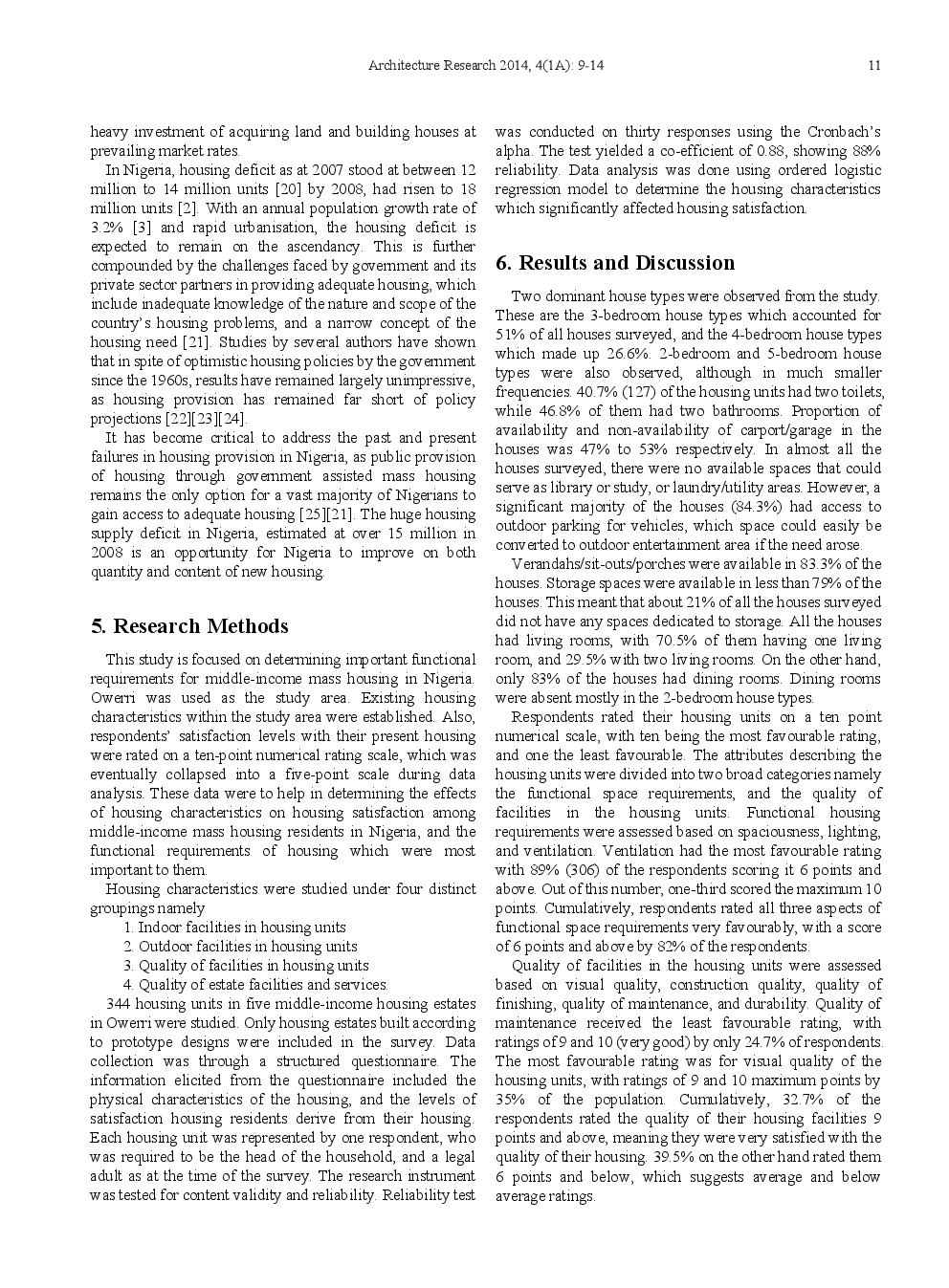 Middle-Income Housing In Nigeria Determining Important Functional Requirements For Mass Housing Design - Page 4