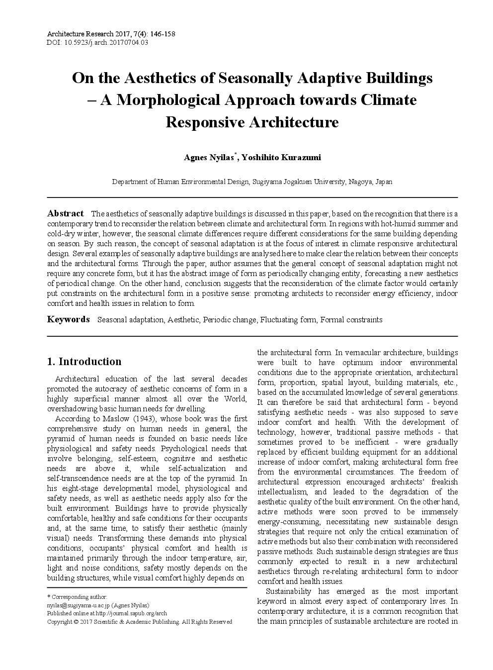 On The Aesthetics Of Seasonally Adaptive Buildings - A Morphological Approach Towards Climate Responsive Architecture - Page 2