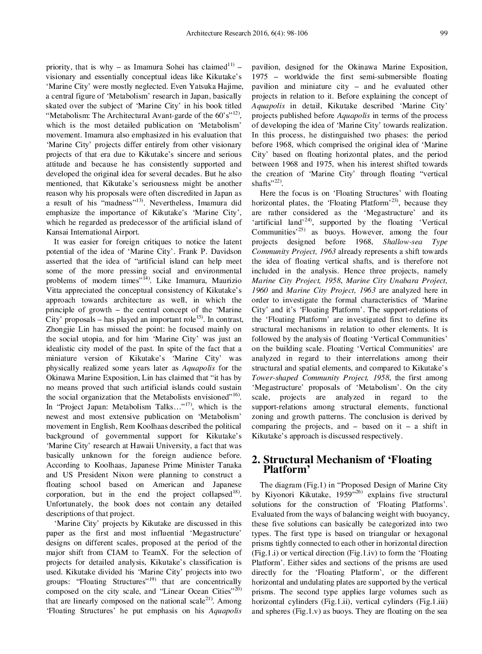 On The Formal Characteristics Of Kiyonori Kikutake’s ‘Marine City’ Projects Published At The Turn Of The 50’s And 60’s - Page 3