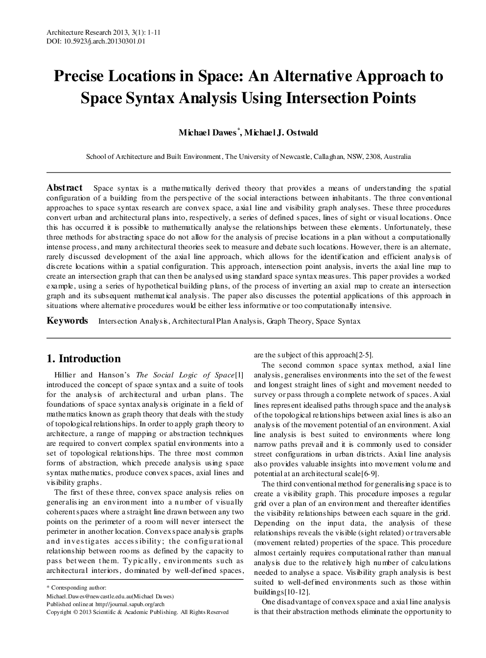 Precise Locations In Space An Alternative Approach To Space Syntax Analysis Using Intersection Points - Page 2