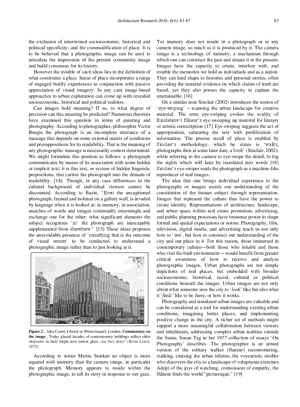 Re-Visioning City Discourse On Vision, Image And Memory - Page 4