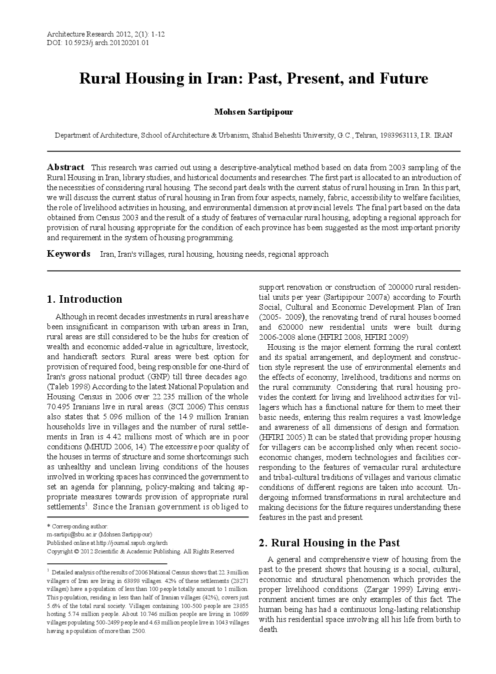 Rural Housing In Iran Past, Present, And Future - Page 2