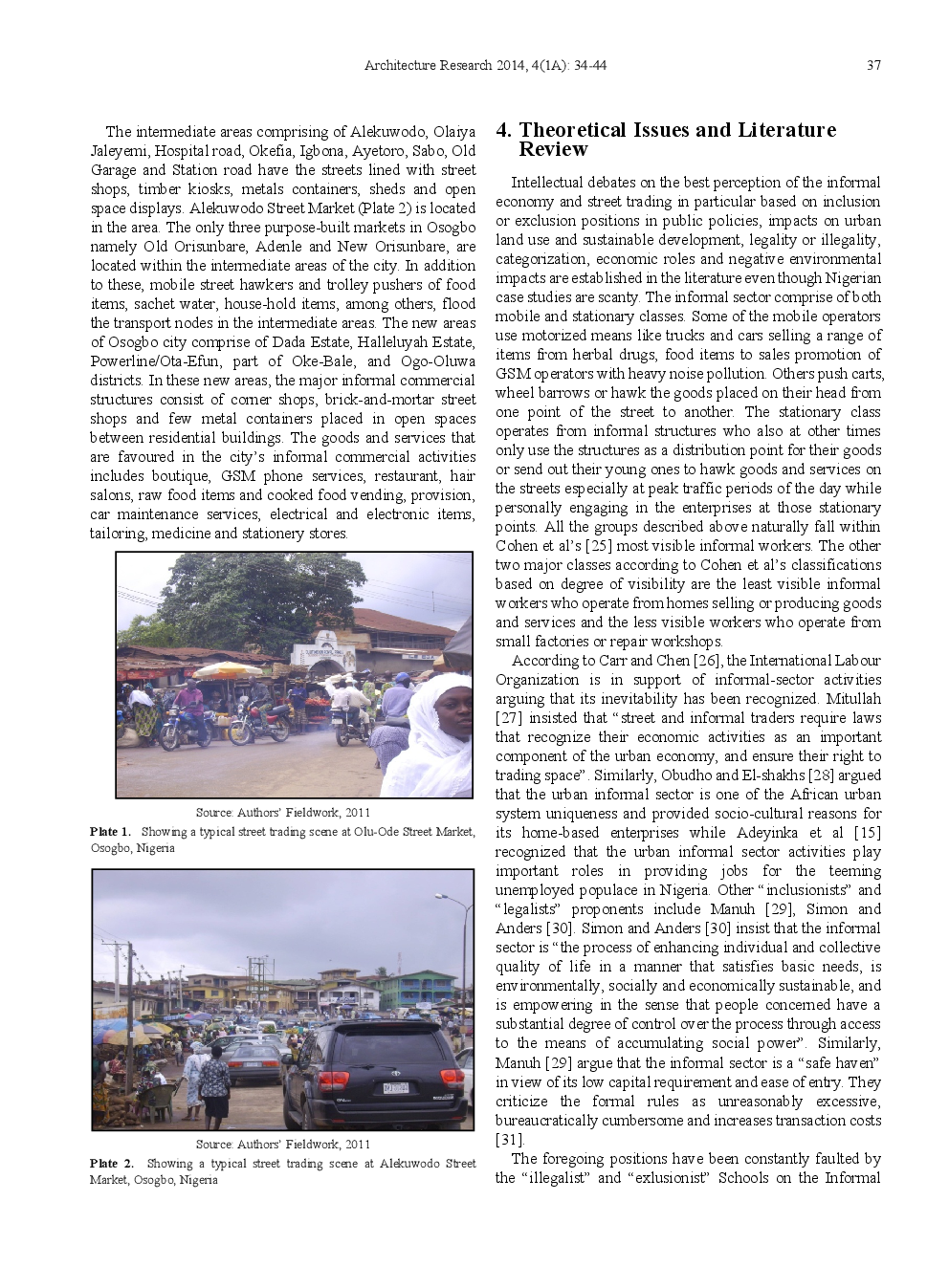 Spatial Implications Of Street Trading In Osogbo Traditional City Centre, Nigeria - Page 5