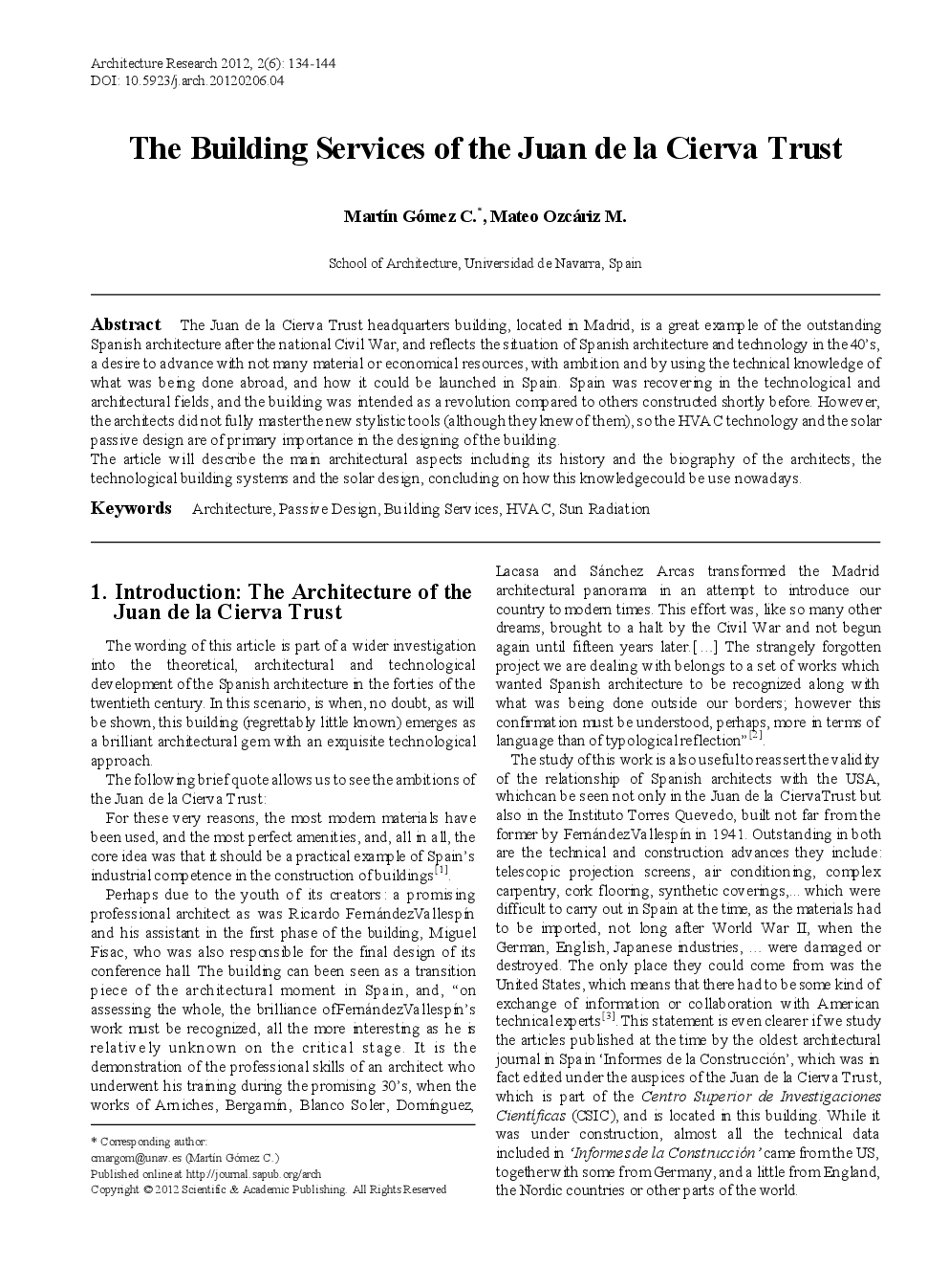 The Building Services Of The Juan de la Cierva Trust - Page 2