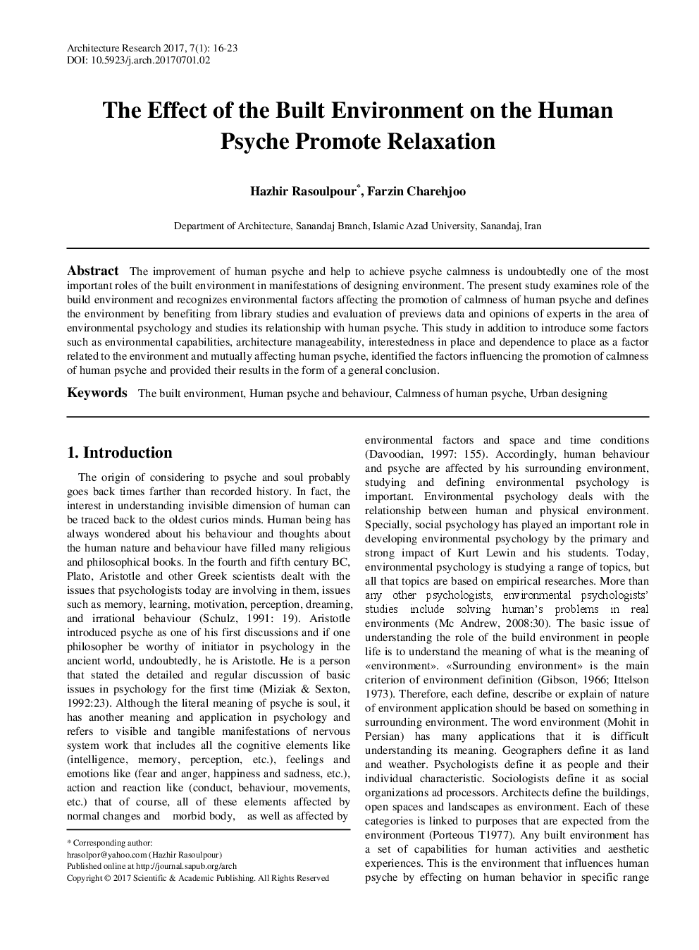 The Effect Of The Built Environment On The Human Psyche Promote Relaxation - Page 2