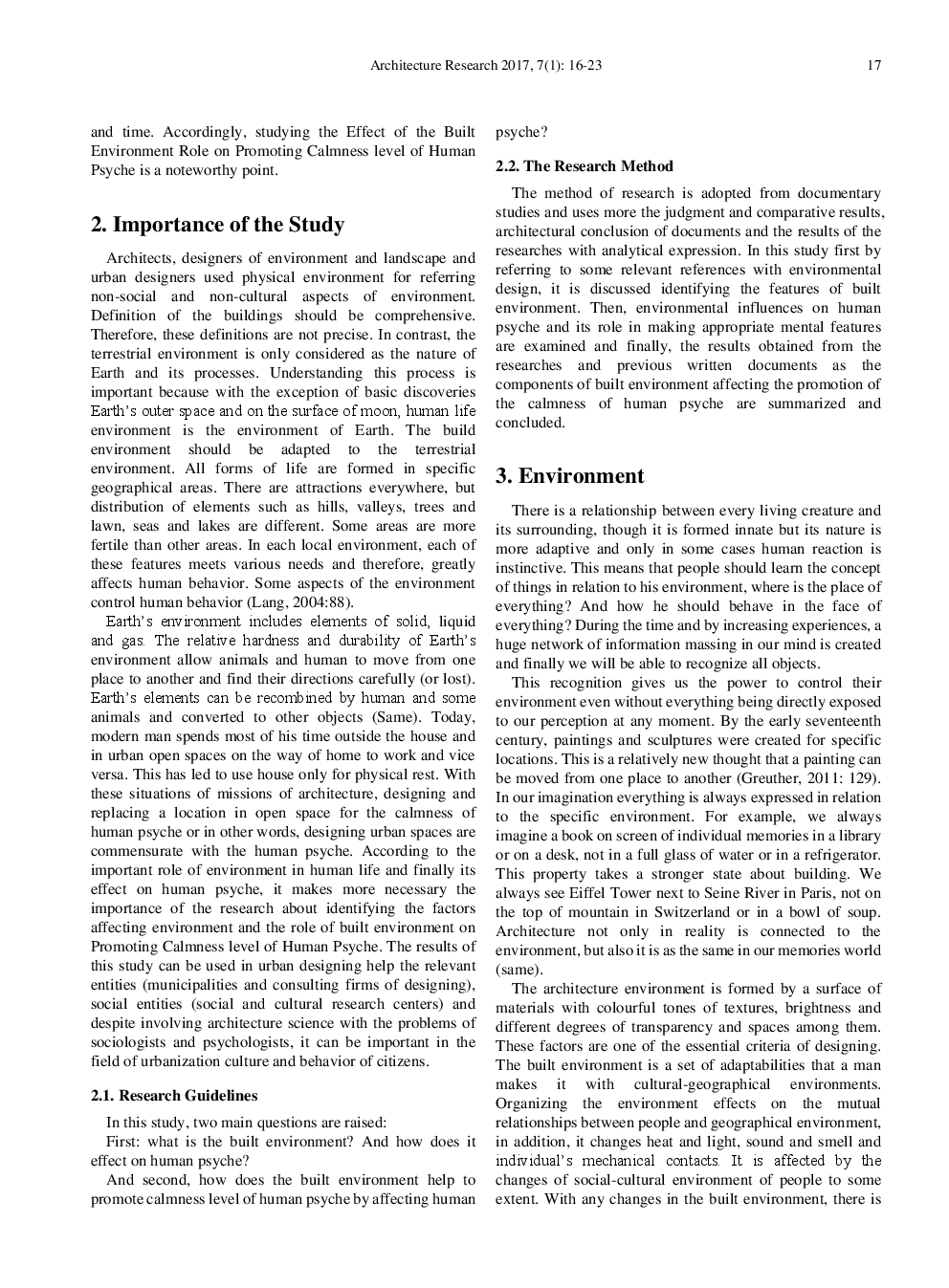 The Effect Of The Built Environment On The Human Psyche Promote Relaxation - Page 3