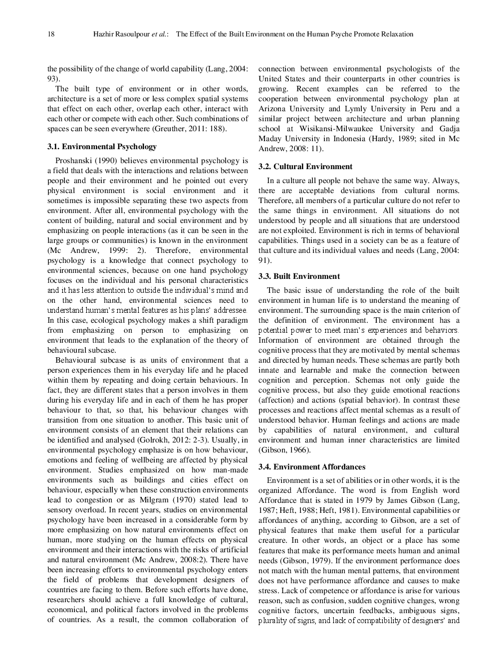 The Effect Of The Built Environment On The Human Psyche Promote Relaxation - Page 4