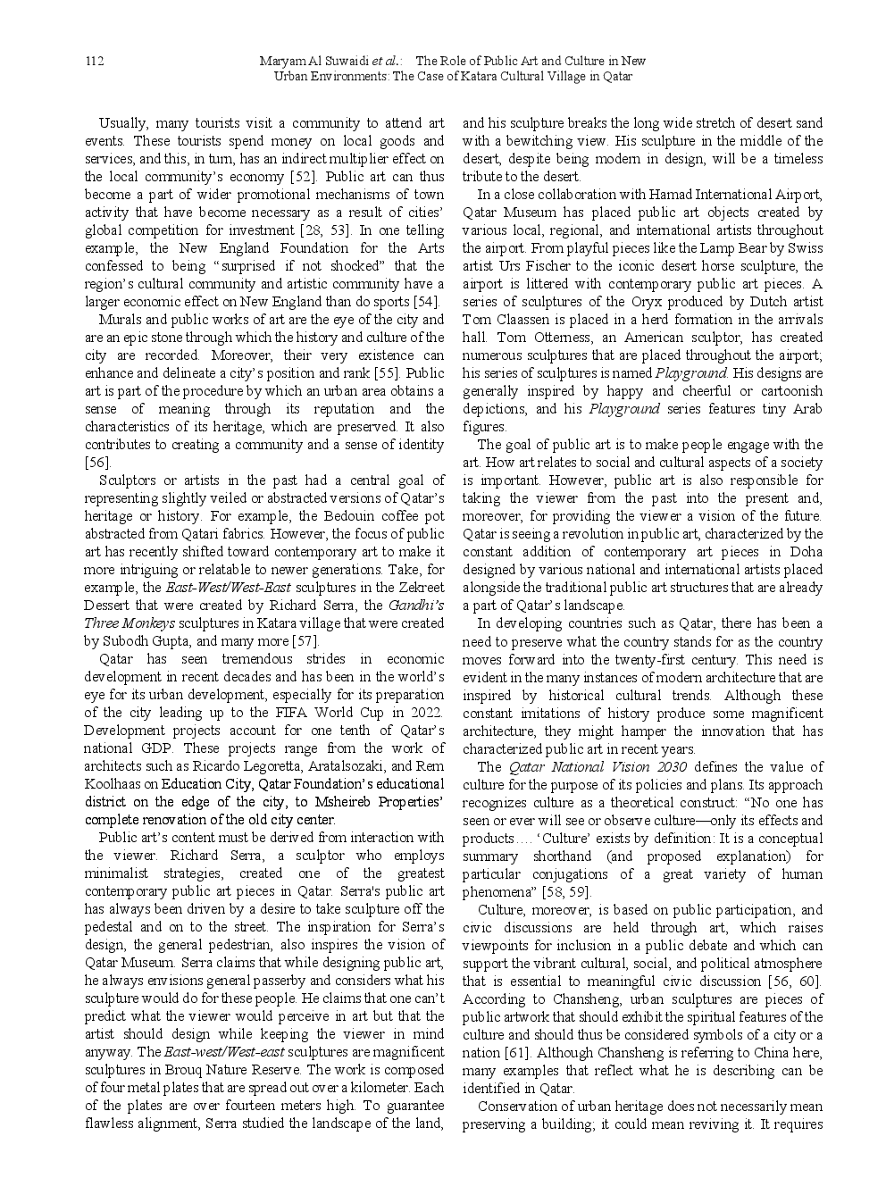 The Role Of Public Art And Culture In New Urban Environments The Case Of Katara Cultural Village In Qatar - Page 5