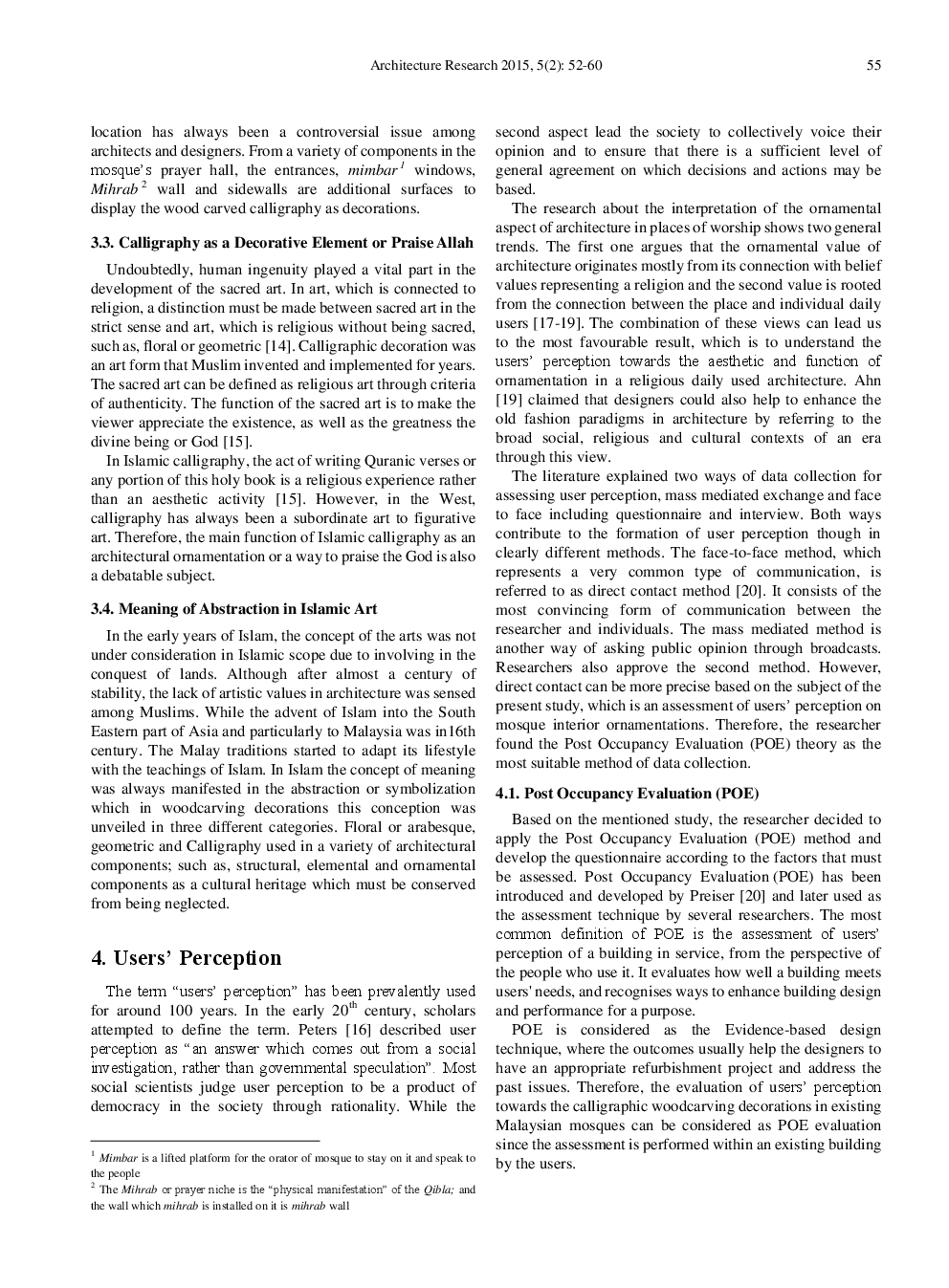 Users’ Perceptions Of Different Genders About Calligraphic Woodcarving Ornamentations In Malaysian Mosques - Page 5
