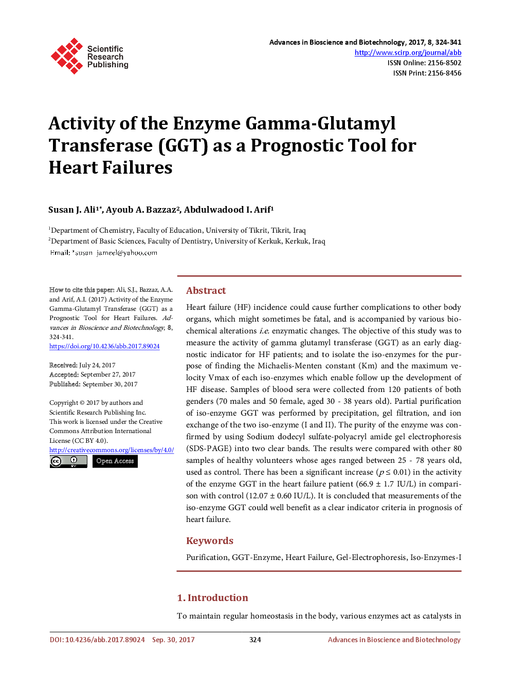 Activity Of The Enzyme Gamma-Glutamyl Transferase (GGT) As A Prognostic Tool For Heart Failures - Page 2