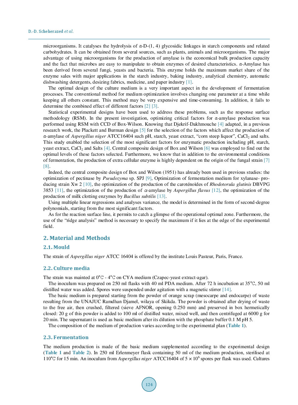 An Optimization Study Of α-Amylase Production By Aspergillus Niger ATCC 16404 Grown On Orange Waste Powder - Page 3