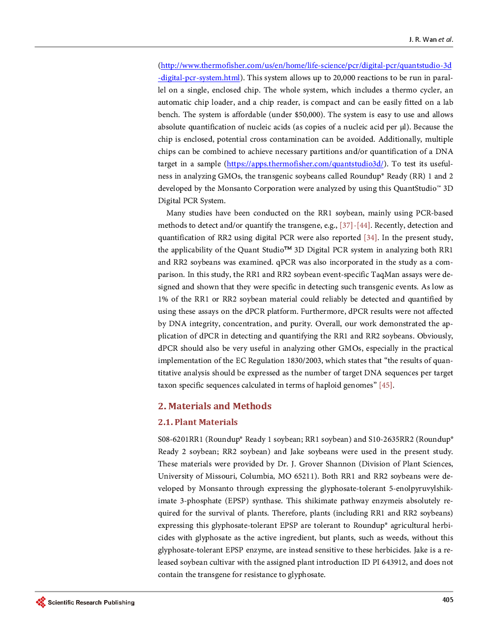 Application Of Digital PCR In the Analysis Of Transgenic Soybean Plants - Page 4