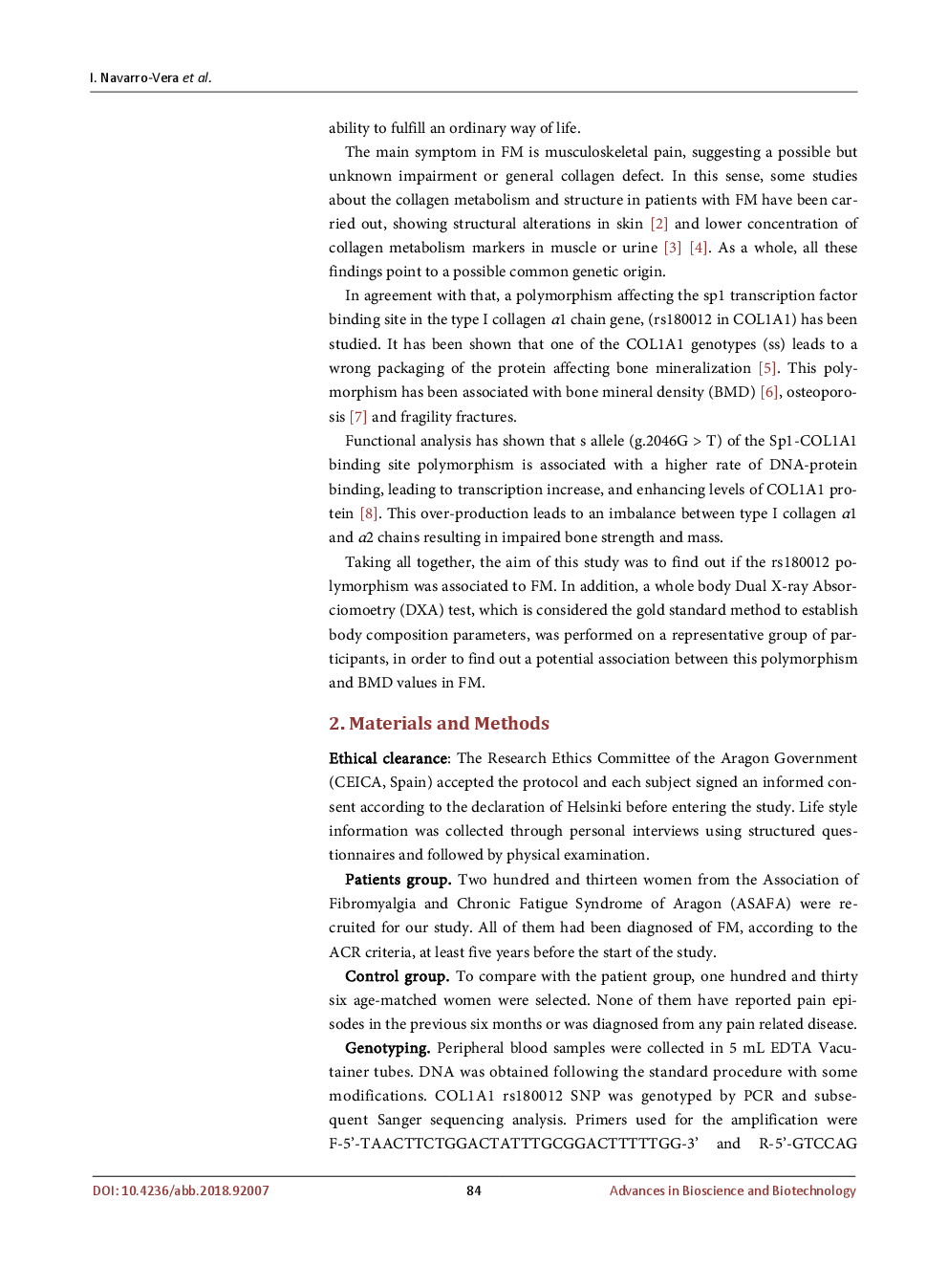 Association Of COL1A1 rs180012 SNP And Fibromyalgia Suggests The Implication Of Collagen Structure In Musculoskeletal Pain - Page 3