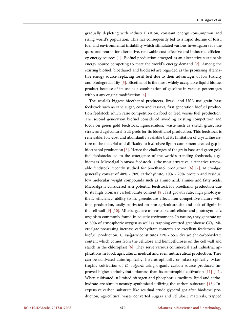 Bioethanol Production From Chlorella Vulgaris Biomass Cultivated With Plantain (Musa paradisiaca) Peels Extract - Page 3