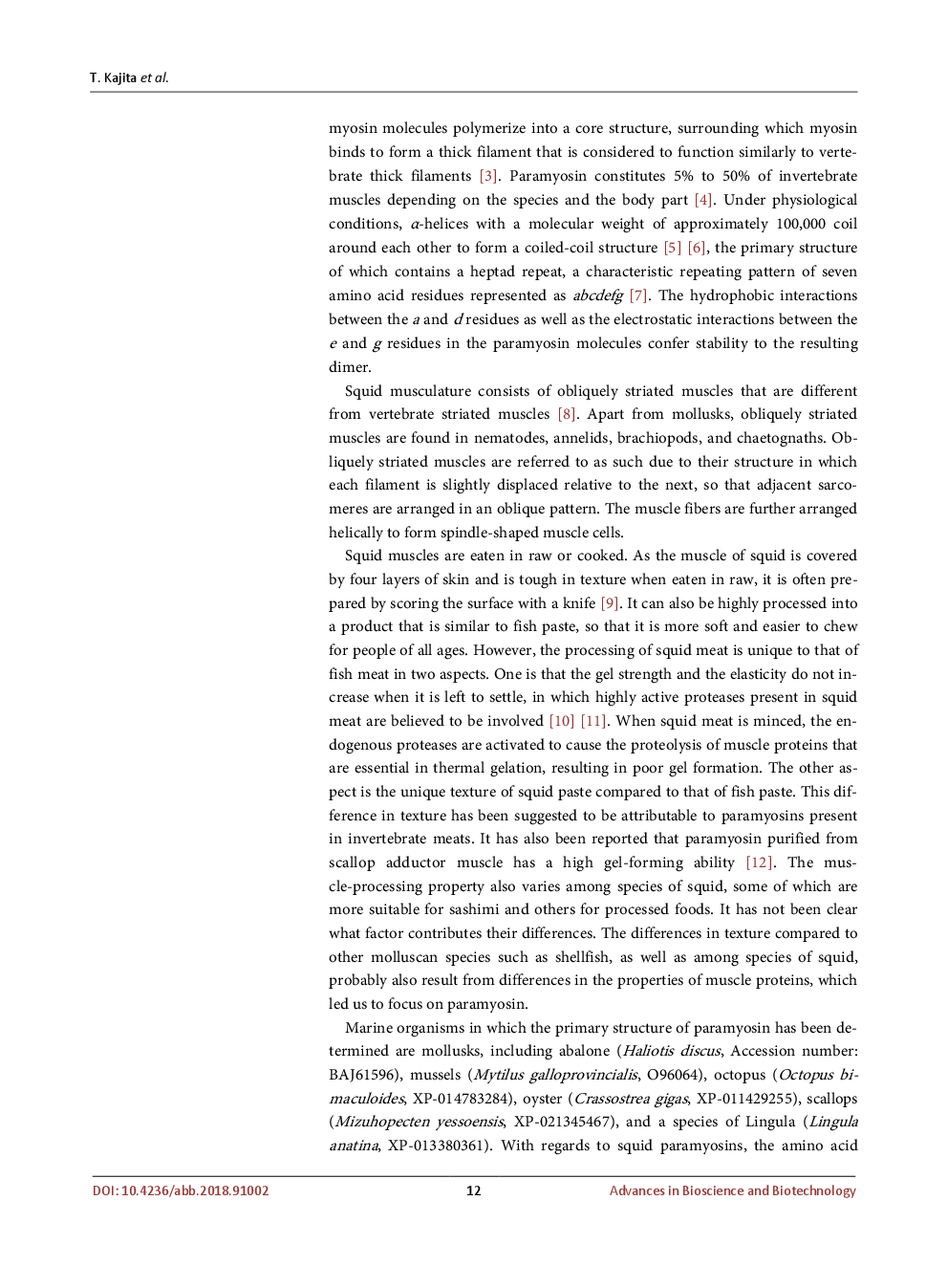 CDNA Cloning Of Paramyosin From Several Kinds Of Squid Mantle Muscle - Page 3