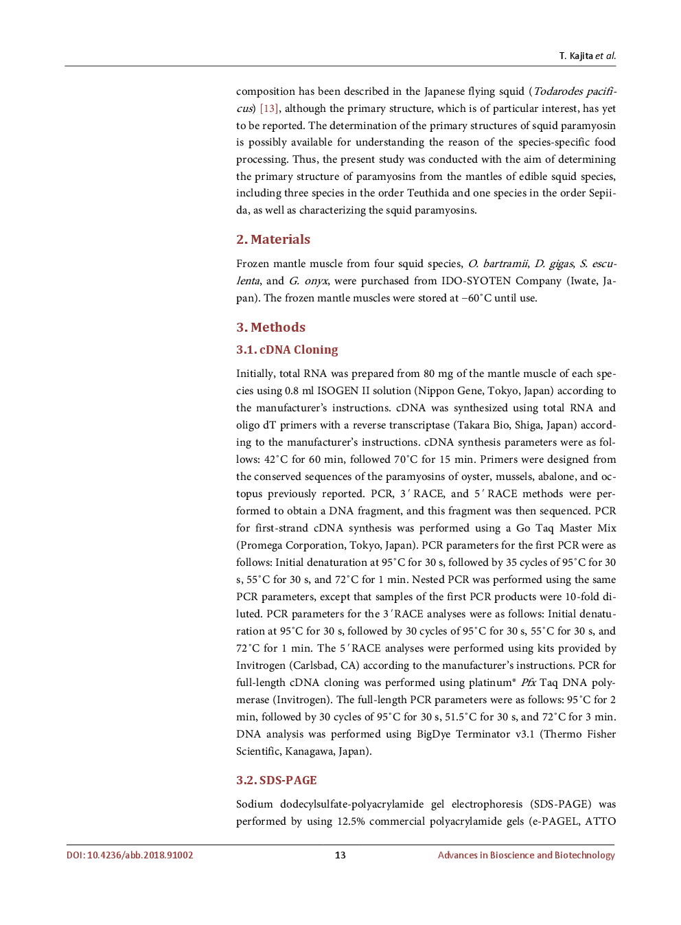 CDNA Cloning Of Paramyosin From Several Kinds Of Squid Mantle Muscle - Page 4