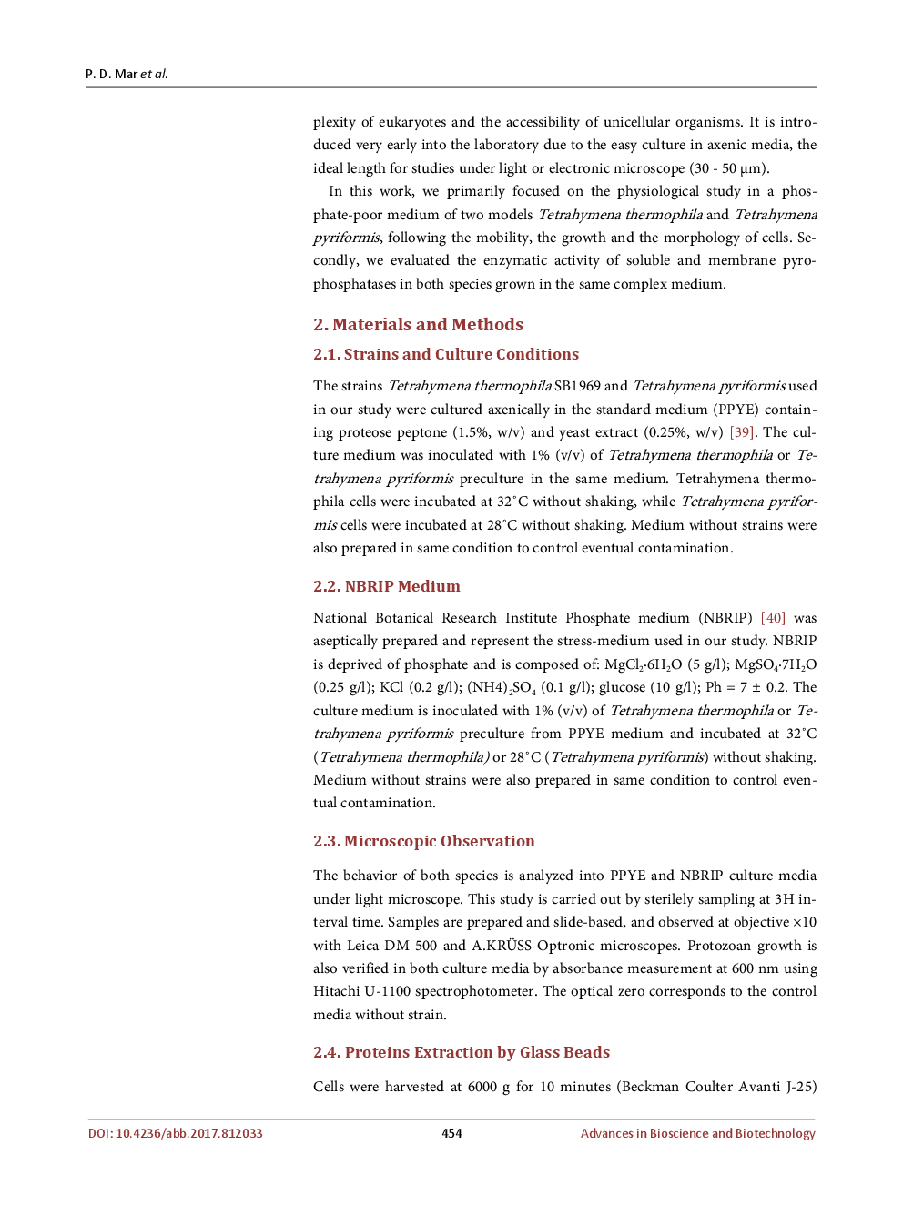 Cell Stress By Phosphate Of Two Protozoa Tetrahymena Thermophila And Tetrahymena Pyriformis - Page 5