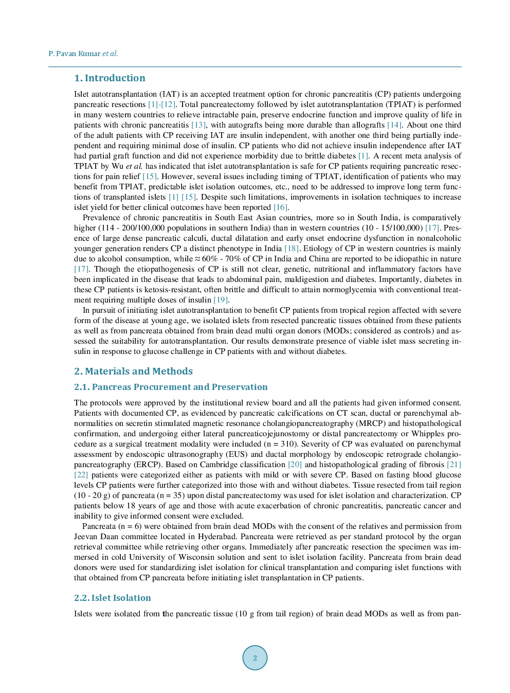 Characterization Of Islets From Chronic Calcific Pancreatitis Patients Of Tropical Region With Distinct Phenotype - Page 3