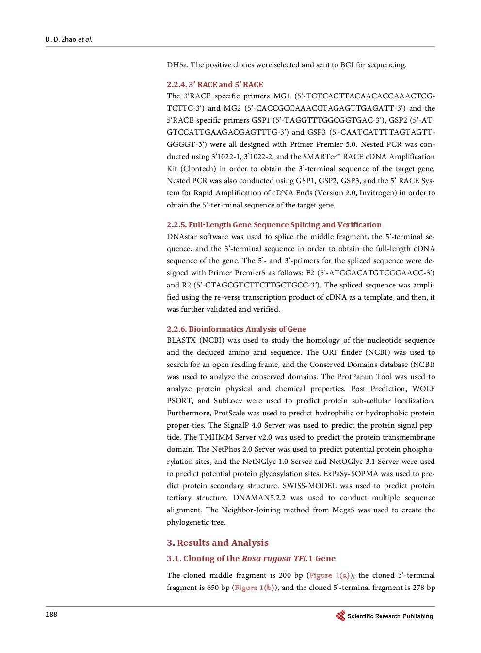 Cloning And Bioinformatics Analysis Of Rosa Rugosa TFL1 Gene (RrTFL1) - Page 5