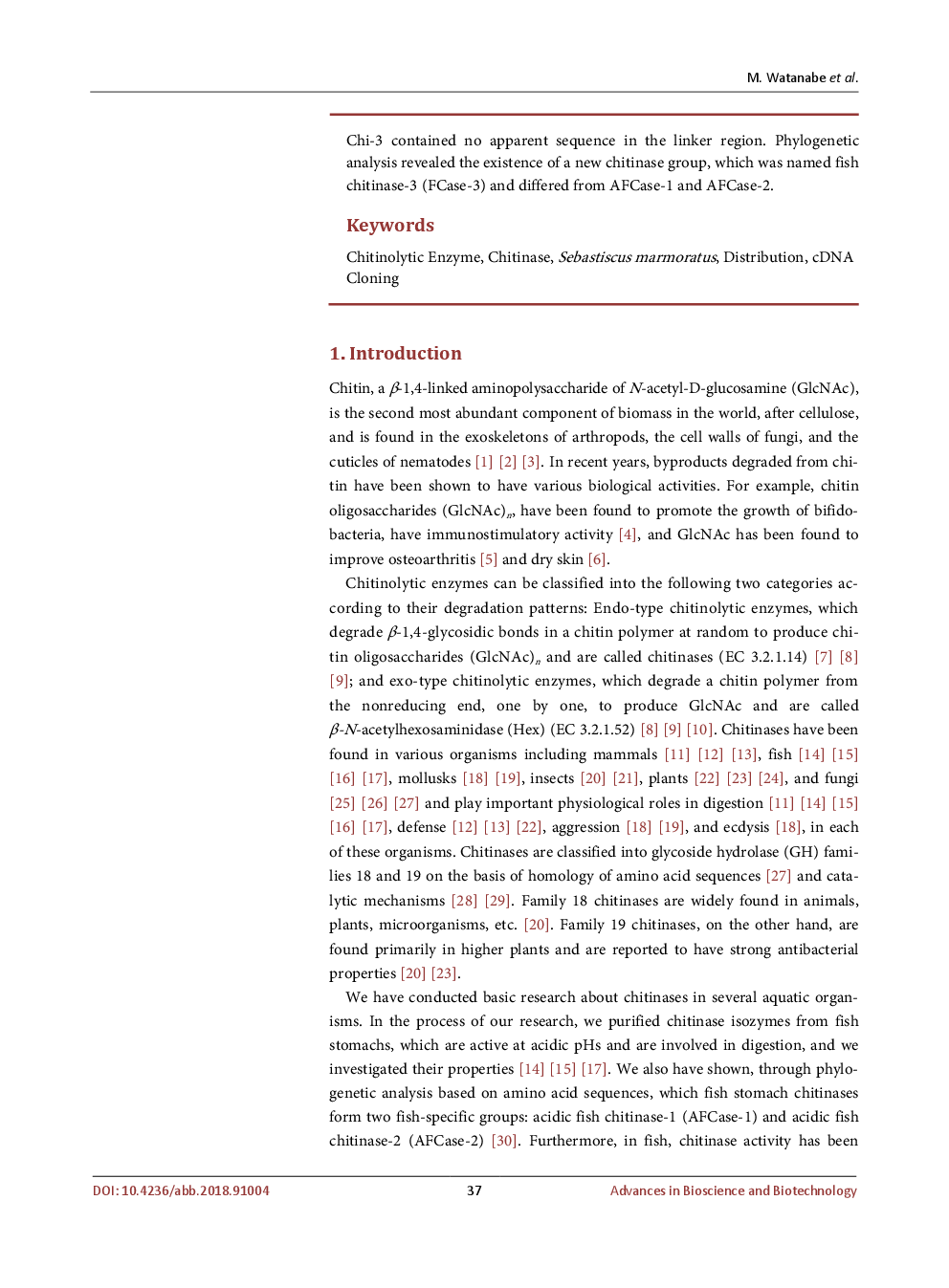 Distribution Of Chitinolytic Enzyme In The Organs And Molecular Cloning Of A Novel Chitinase Gene From The Kidney Of Marbled Rockfish Sebastiscus Marmoratus - Page 3