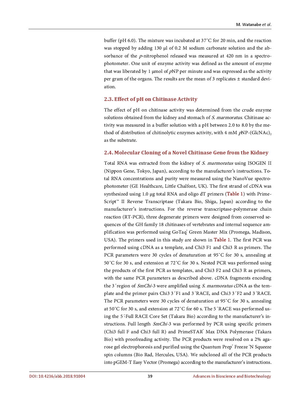 Distribution Of Chitinolytic Enzyme In The Organs And Molecular Cloning Of A Novel Chitinase Gene From The Kidney Of Marbled Rockfish Sebastiscus Marmoratus - Page 5