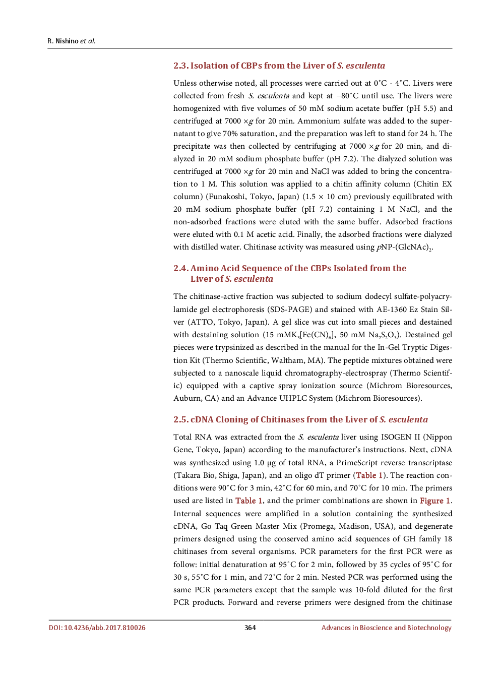 Distribution Of Chitinolytic Enzymes In The Organs And CDNA Cloning Of Chitinase Isozymes From The Liver Of Golden Cuttlefish Sepia Esculenta - Page 5