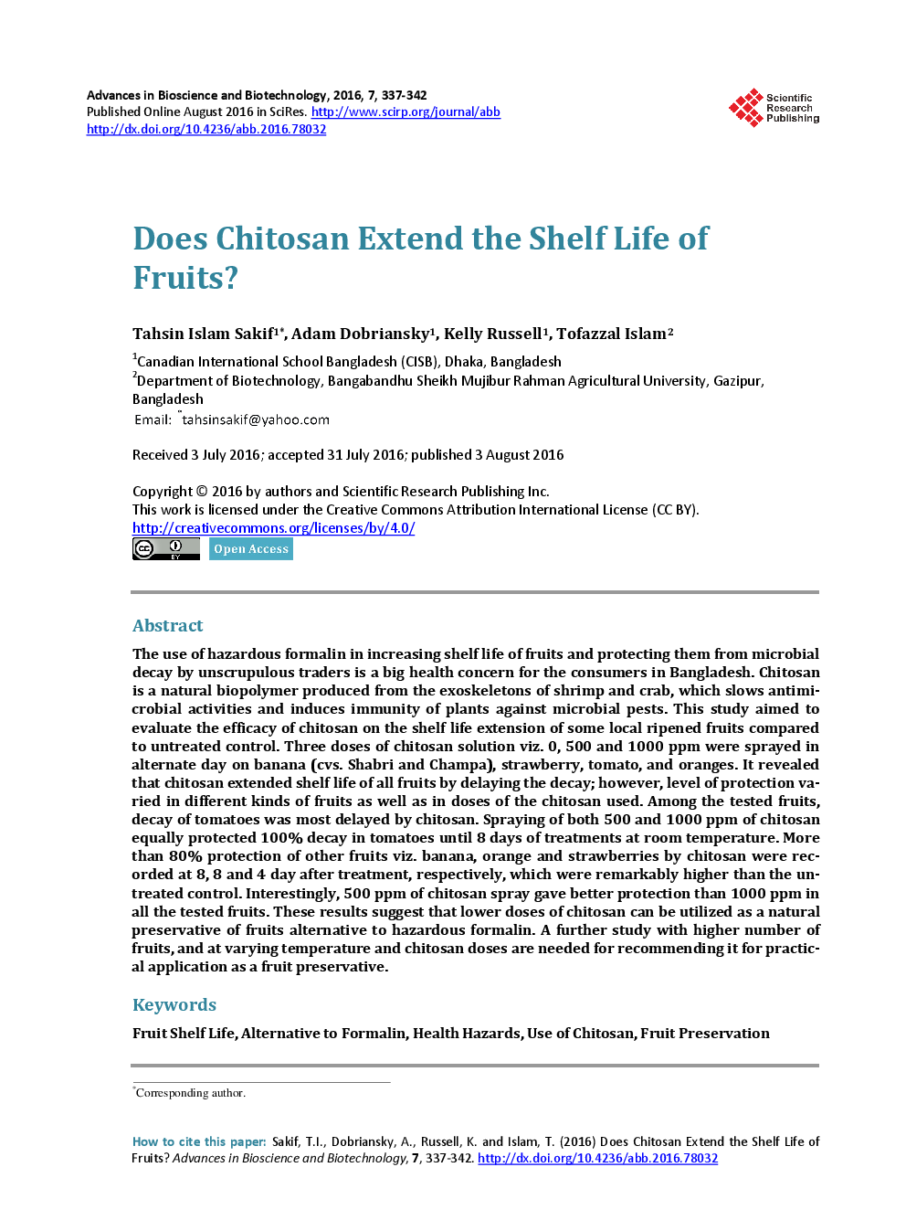 Does Chitosan Extend The Shelf Life Of Fruits? - Page 2