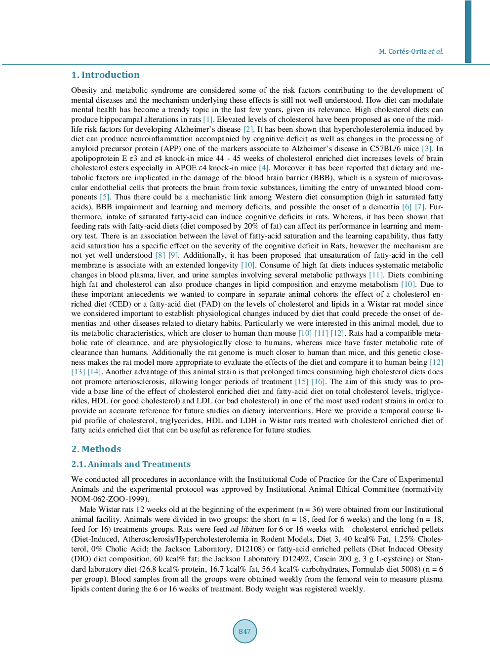 Effect Of Cholesterol Enriched Or Fatty-Acid Diets On Cholesterol And Lipid Levels In Young Wistar Rats - Page 3