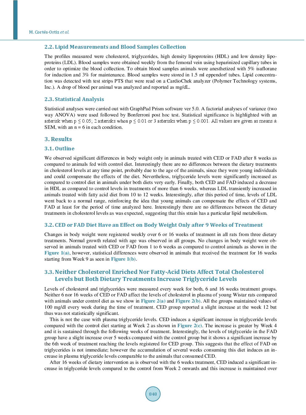 Effect Of Cholesterol Enriched Or Fatty-Acid Diets On Cholesterol And Lipid Levels In Young Wistar Rats - Page 4