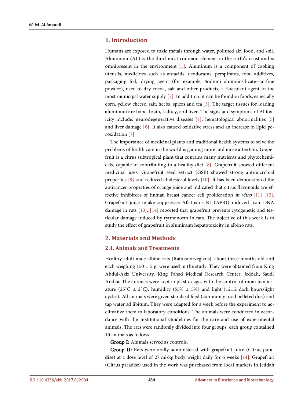 Effect Of Grapefruit Juice On Aluminum-Induced Hepatotoxicity In Albino Rats: Histological, Ultrastructural And Histochemical Assessment - Page 3