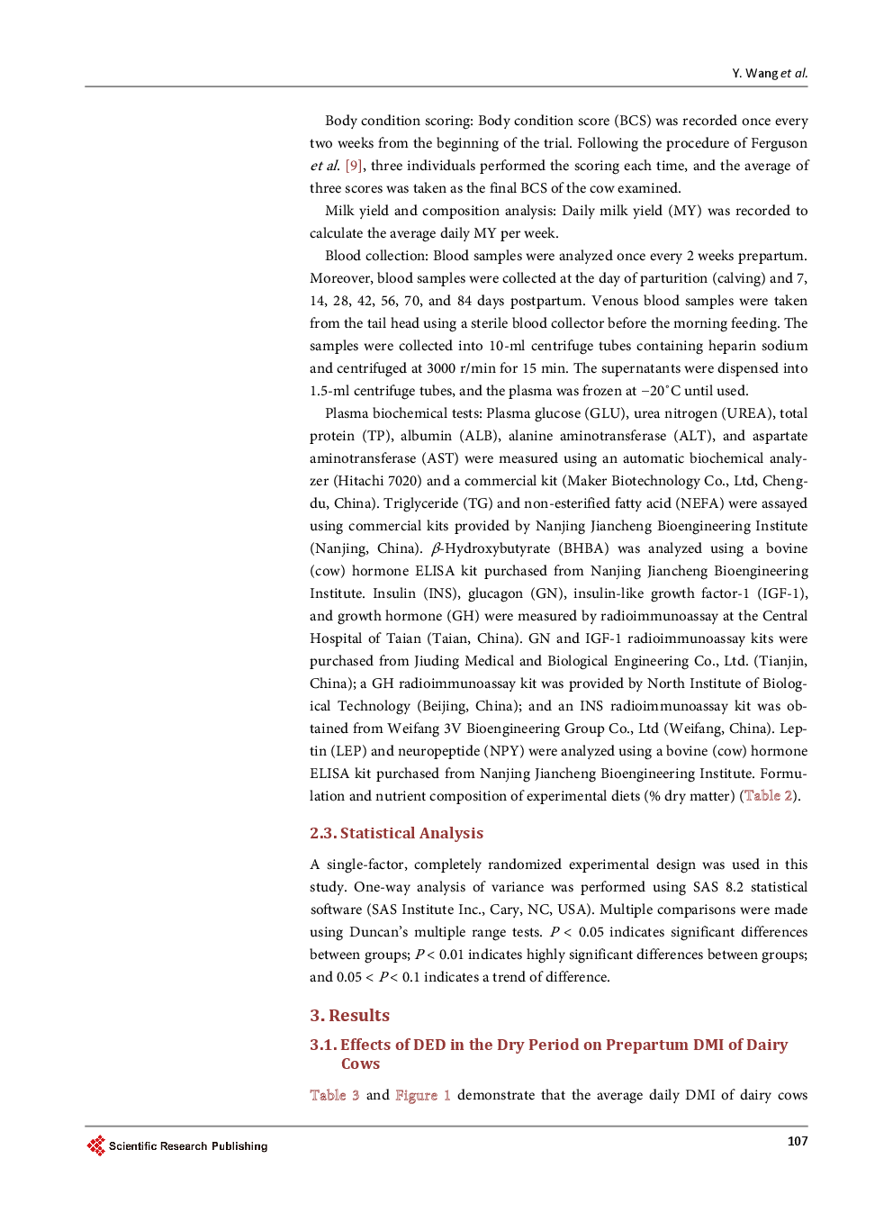 Effects Of Dietary Energy Density In The Dry Period On The Production Performance And Metabolism Of Dairy Cows - Page 5