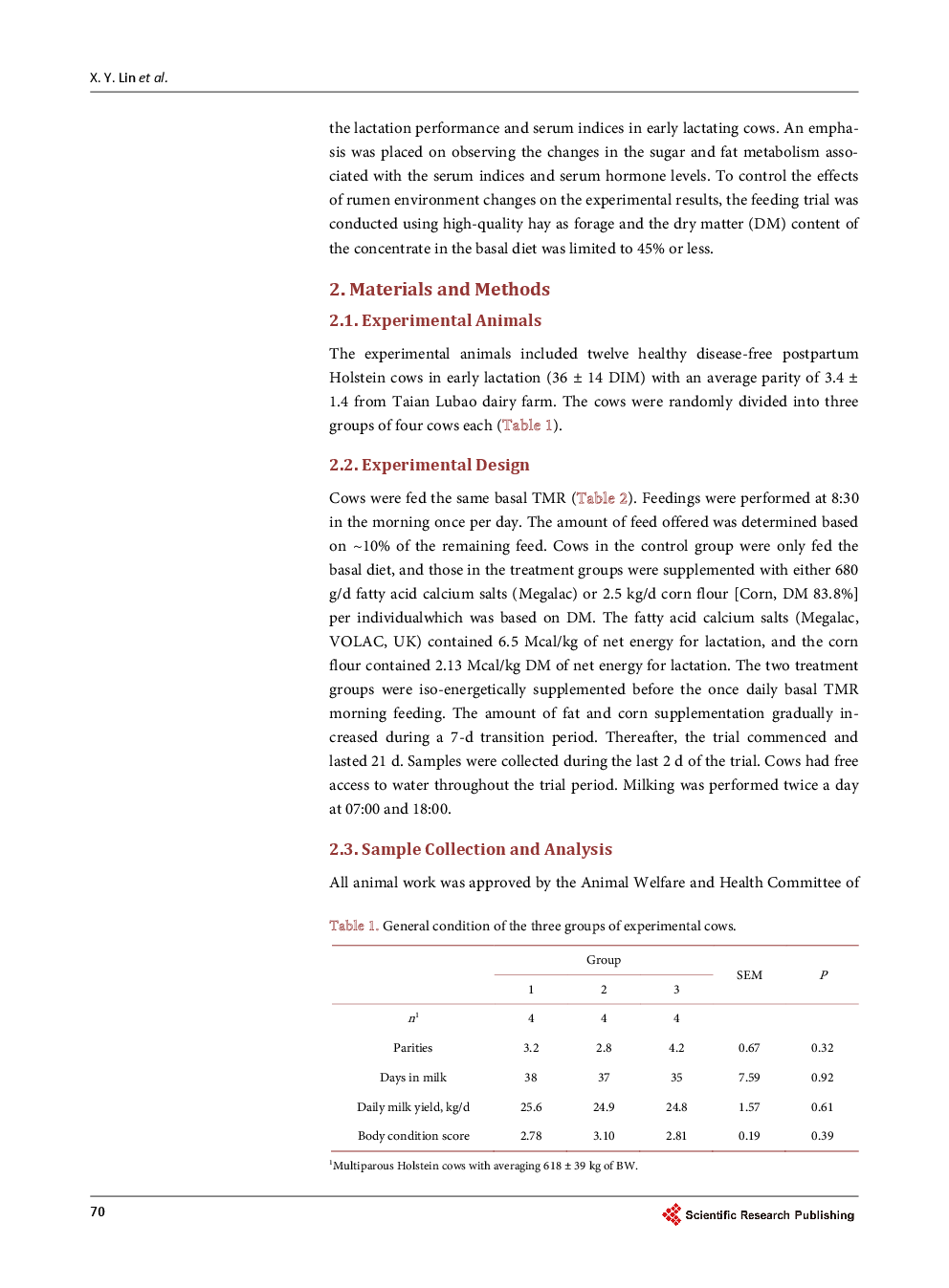 Effects Of Supplemental Dietary Energy Source On Feed Intake, Lactation Performance, And Serum Indices Of Early-Lactating Holstein Cows In A Positive Energy Balanc - Page 4