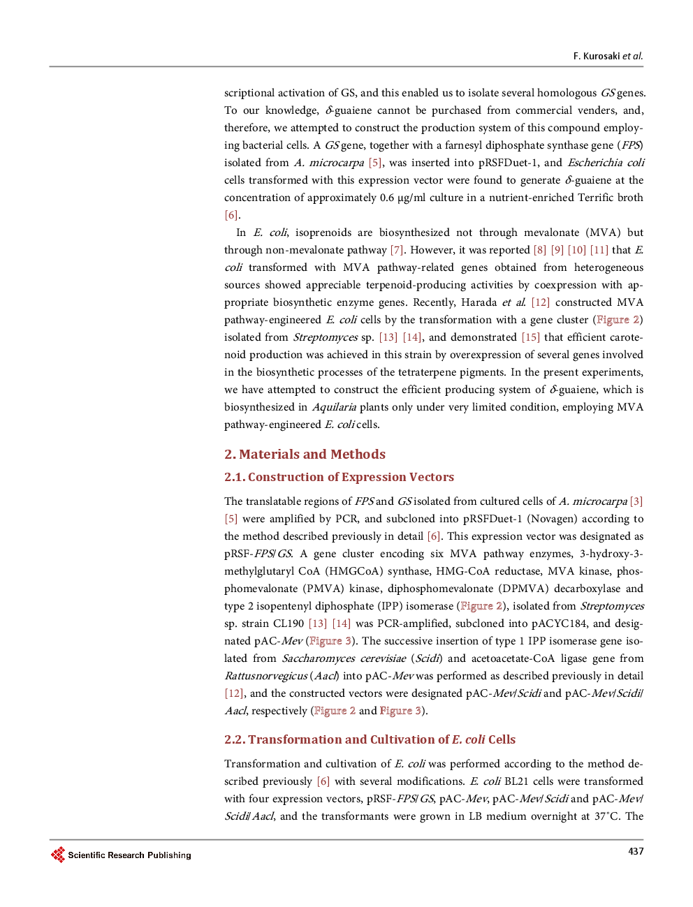 Efficient Production Of δ-Guaiene, An Aroma Sesquiterpene Compound Accumulated In Agarwood, By Mevalonate Pathway-Engineered Escherichia Coli Cells - Page 4