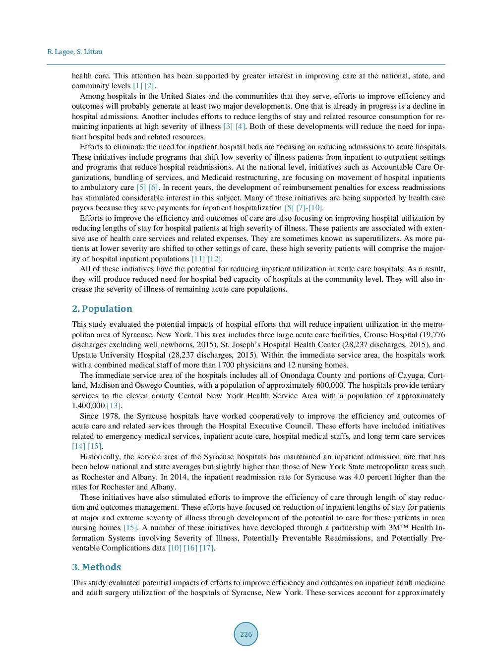 Estimating The Potential For Reduction Of Hospital Capacity At The Community Level - Page 3