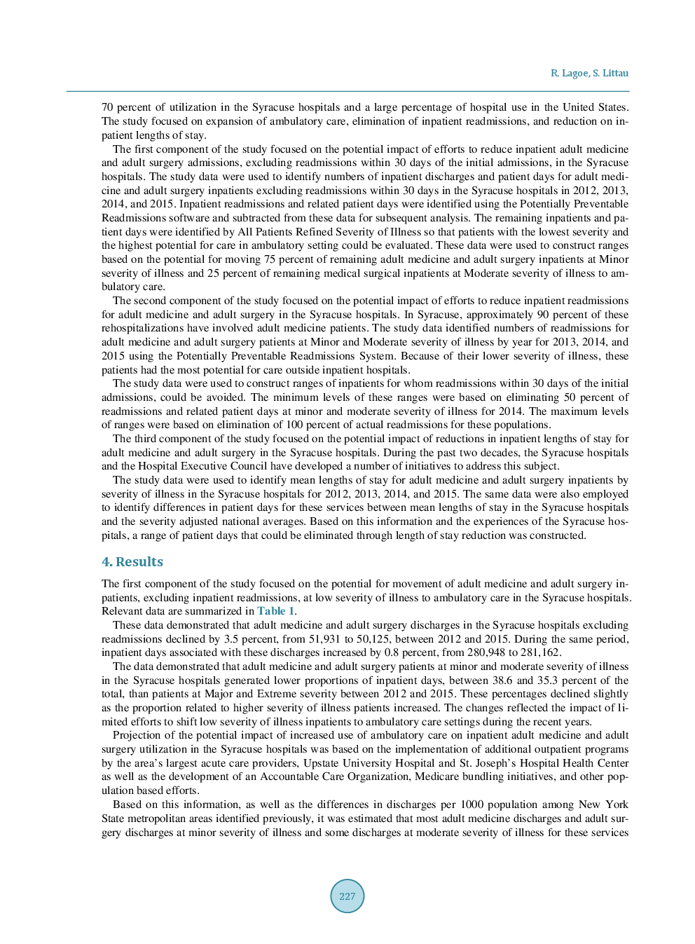 Estimating The Potential For Reduction Of Hospital Capacity At The Community Level - Page 4