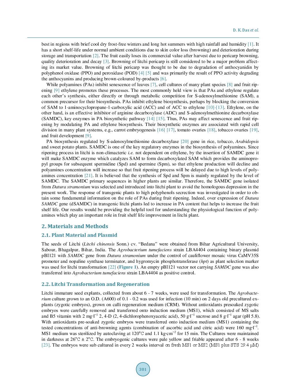 Expression Of SAMDC Gene For Enhancing The Shelf Life For Improvement Of Fruit Quality Using Biotechnological Approaches Into Litchi (Litchi Chinensis Sonn.) Cultivars - Page 3