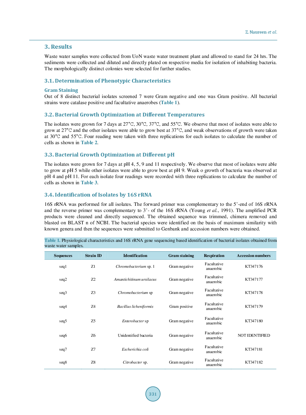 Generation Of Electricity By Electrogenic Bacteria In A Microbial Fuel Cell Powered By Waste Water - Page 4