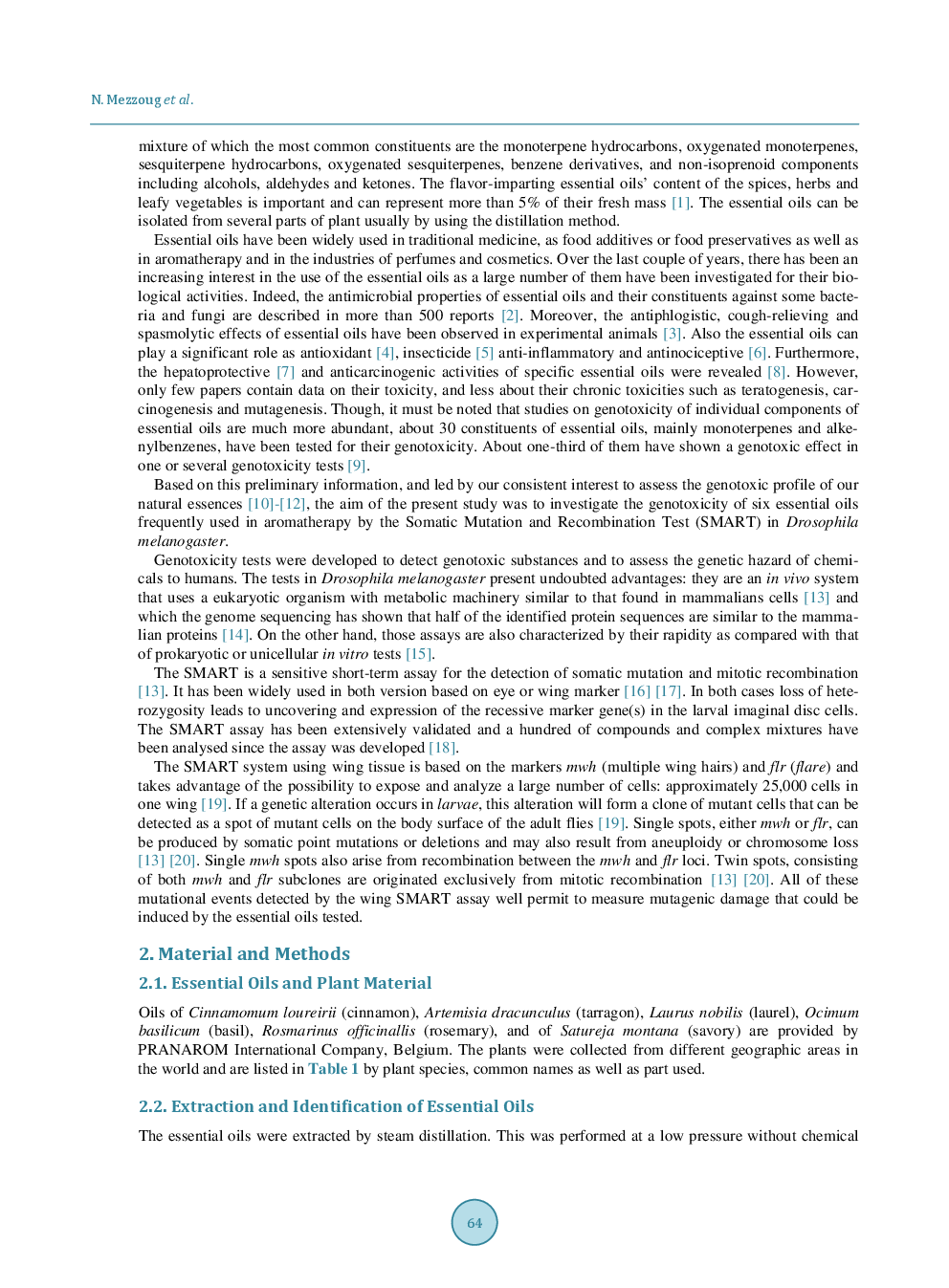 Genotoxicity Of Some Essential Oils Frequently Used in Aromatherapy - Page 3